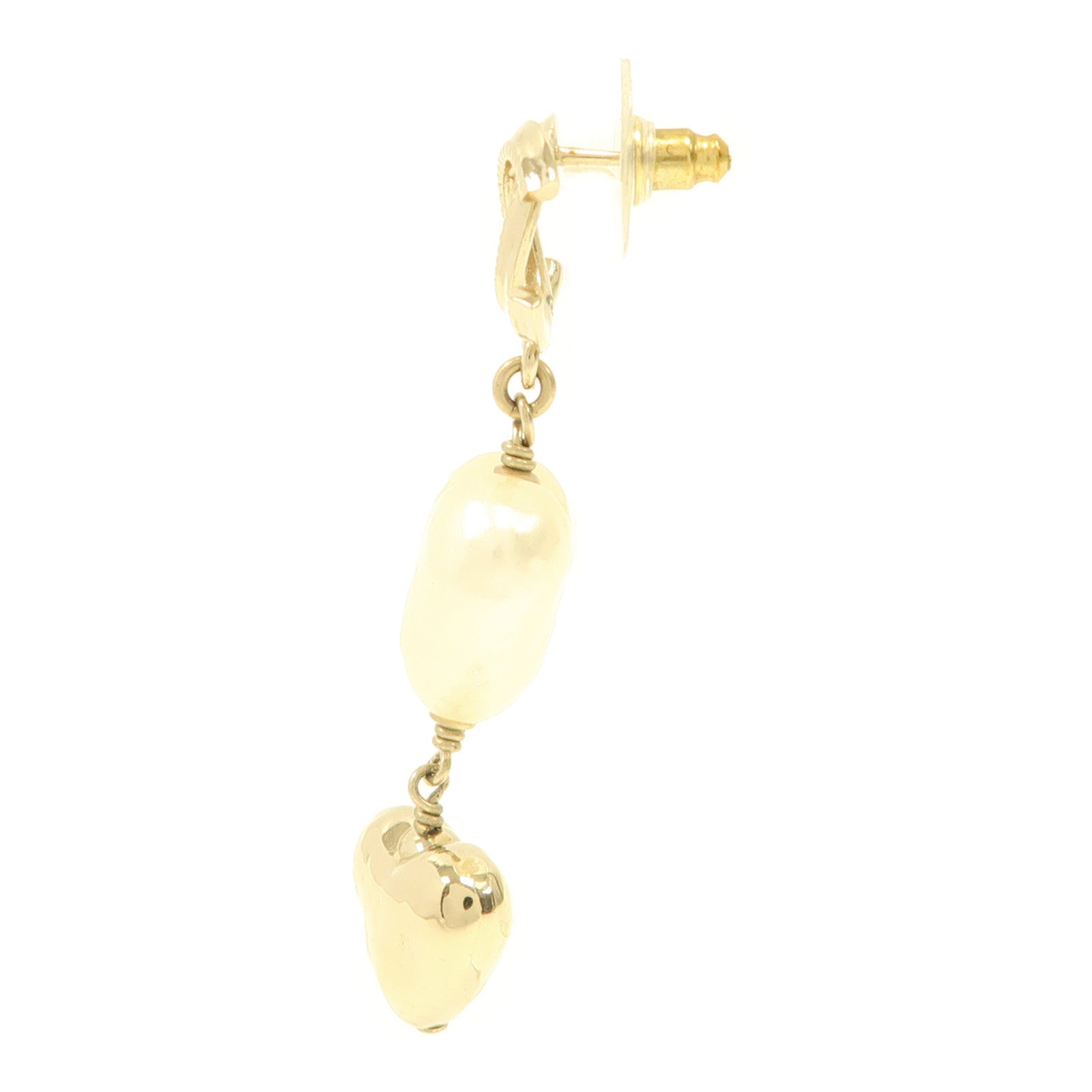 CHANEL 金屬/PVC Earrings耳環金色