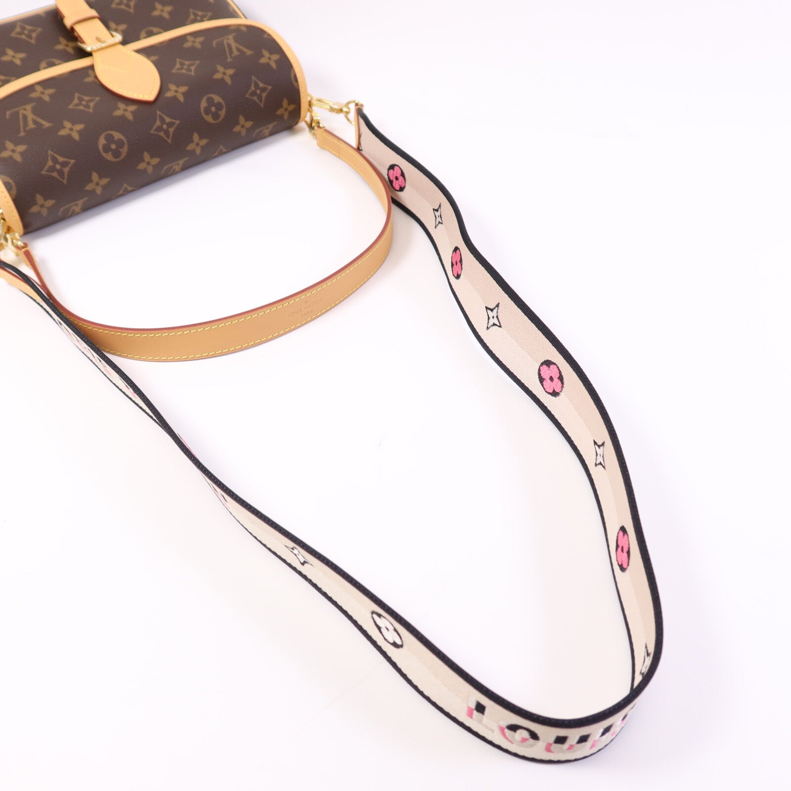 LOUIS VUITTON Monogram Diane金扣手挽肩背兩用袋