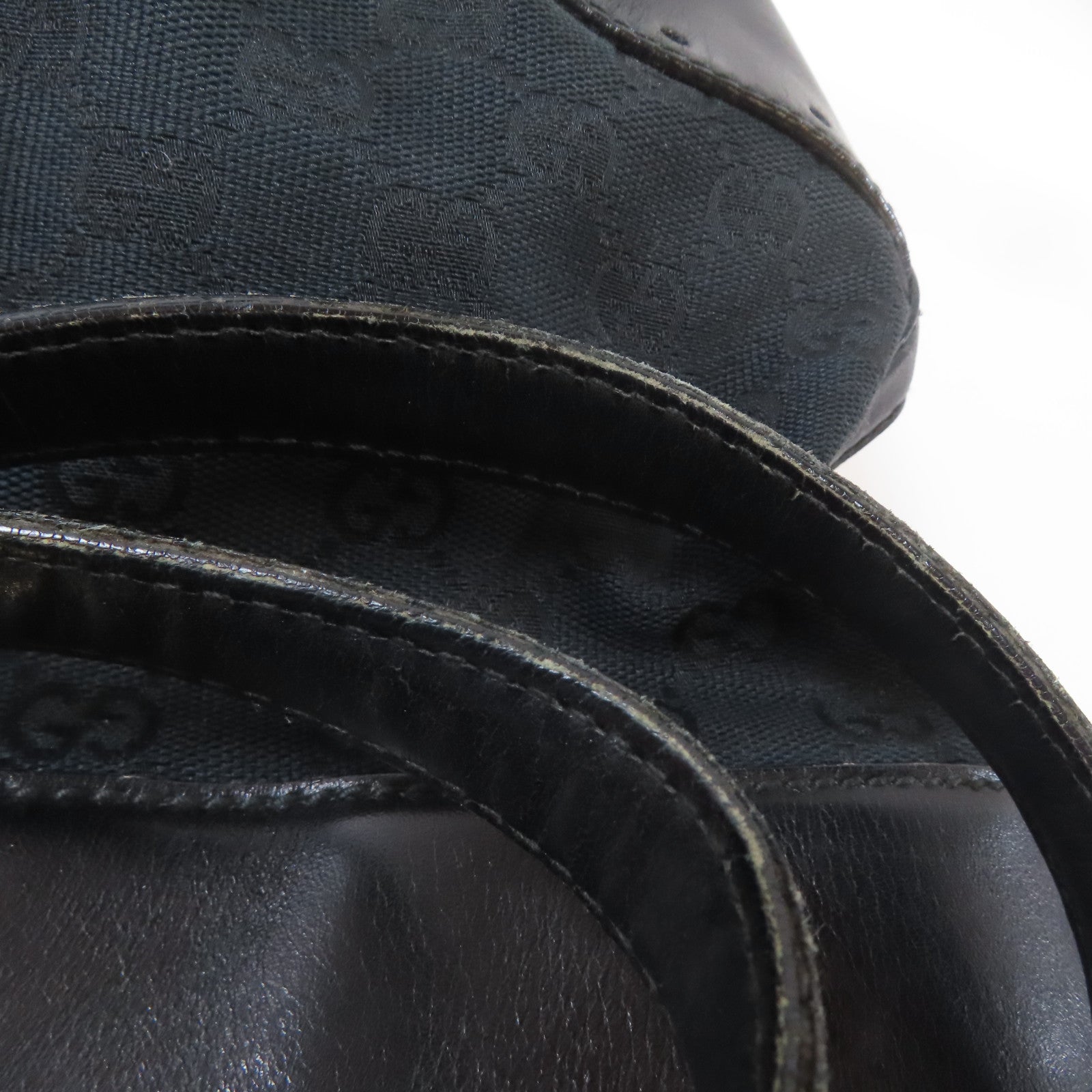 GUCCI 帆布Shoulder Bag金扣肩背袋黑色