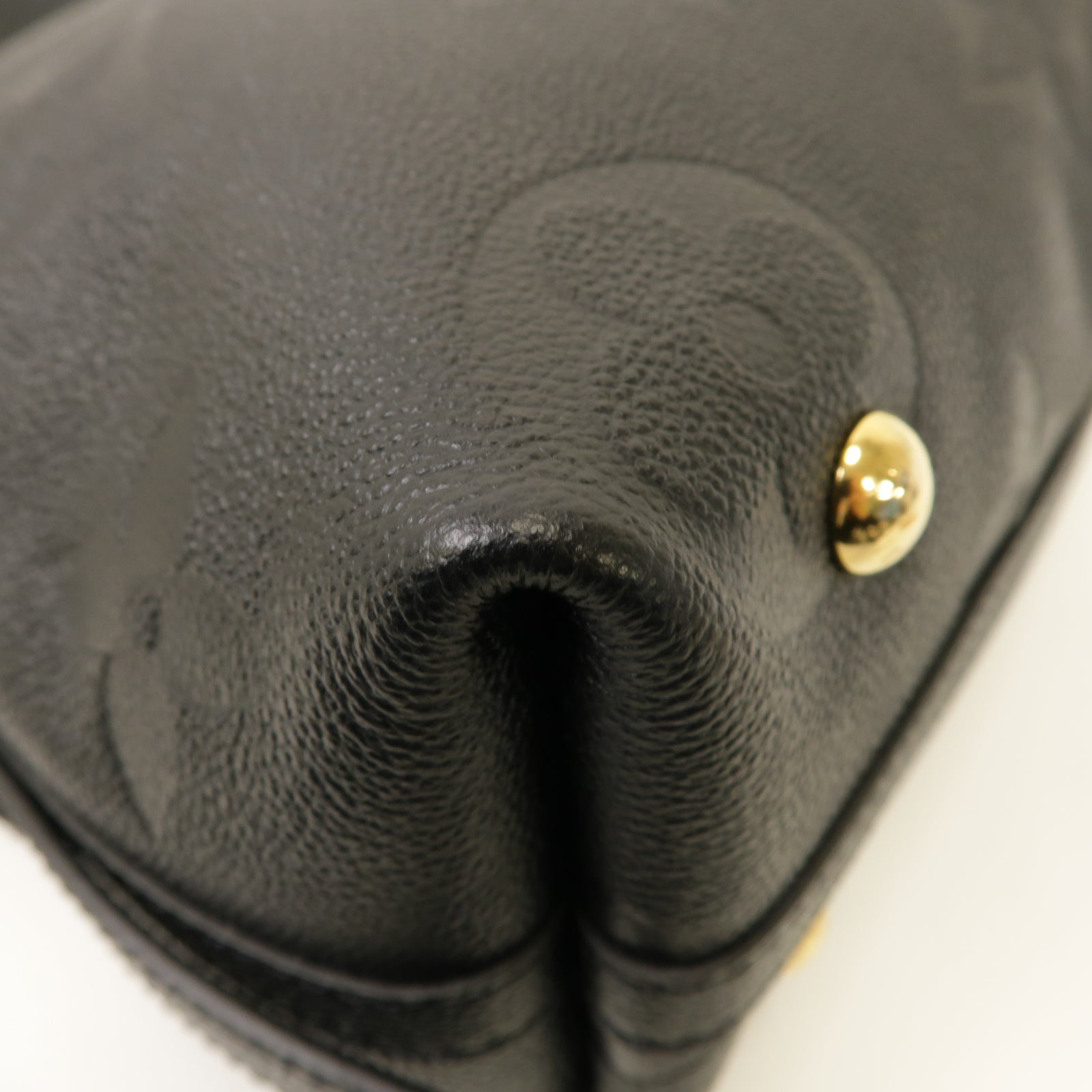 LOUIS VUITTON Monogram Empreinte CarryAll PM金扣肩背袋黑色