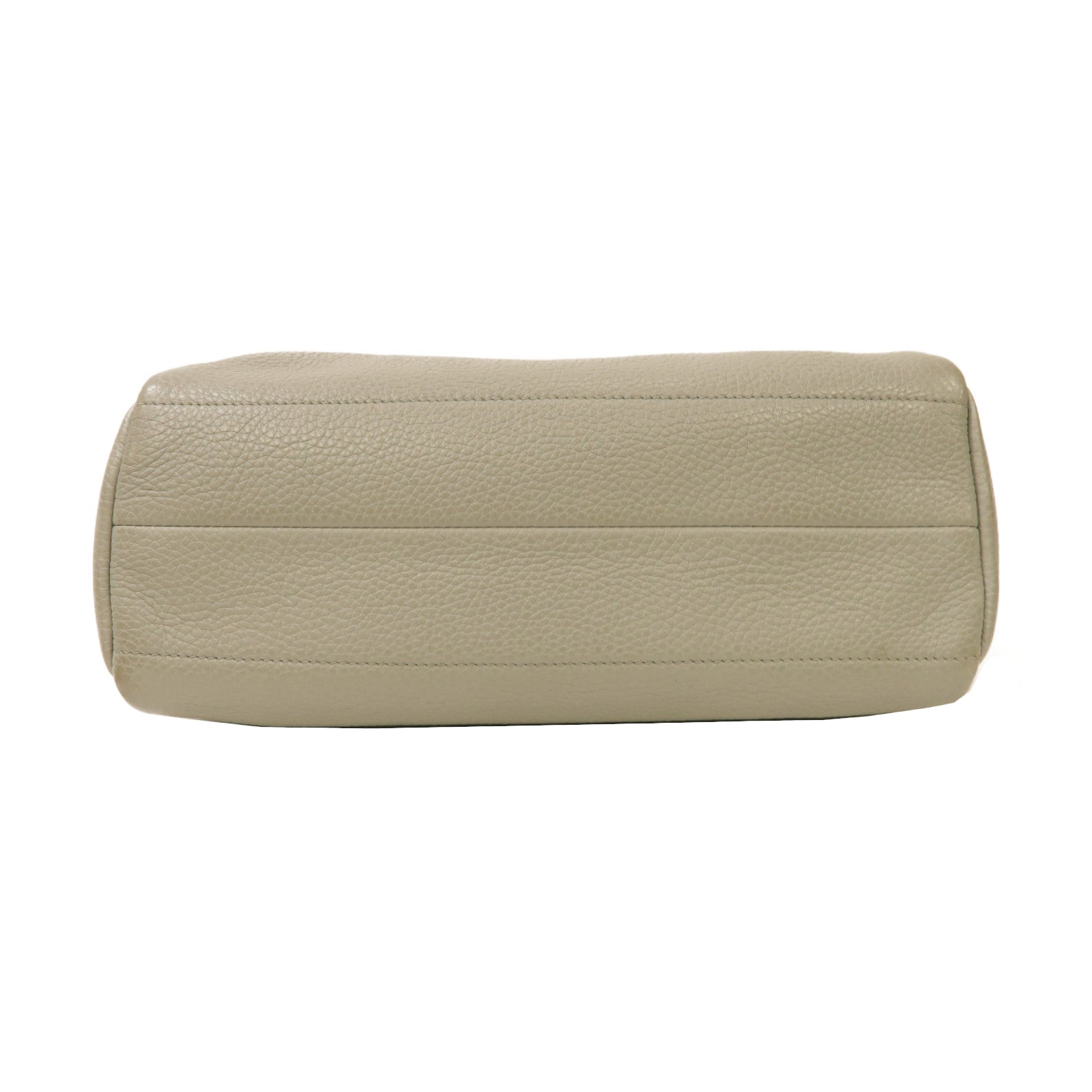 PRADA 牛皮皮革Shoulder Bag金扣手挽肩背兩用袋灰色