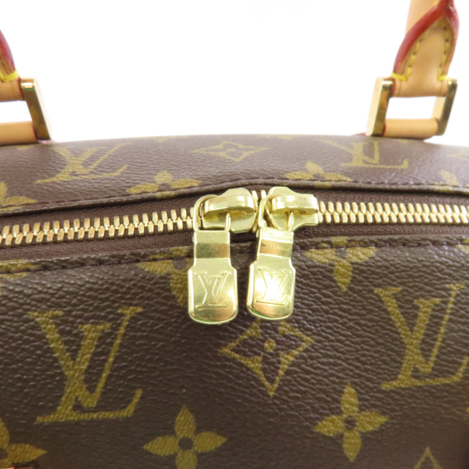 LOUIS VUITTON Monogram Ribera MM金扣手挽袋啡色