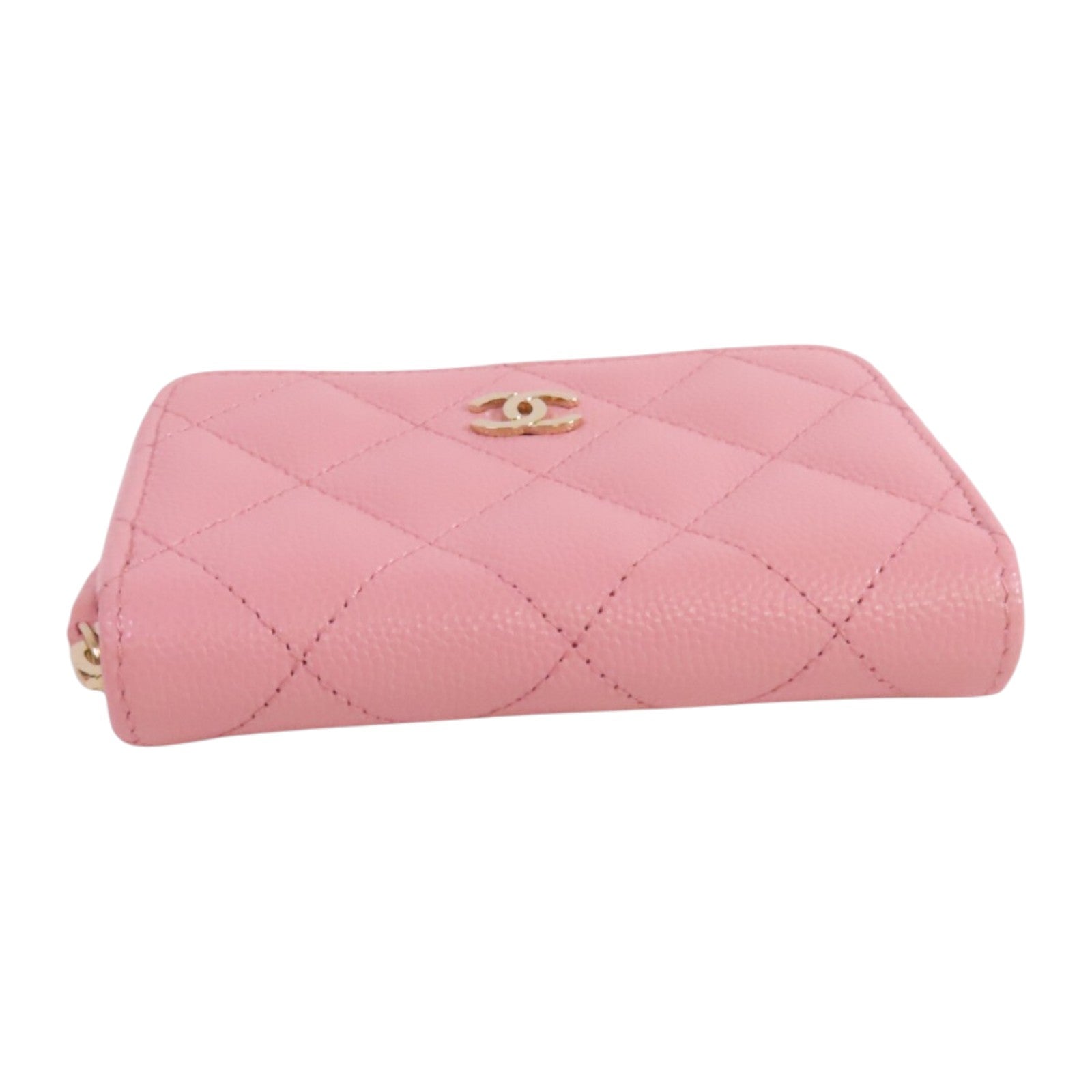 CHANEL 牛皮皮革Coins Card Case金扣零錢卡套