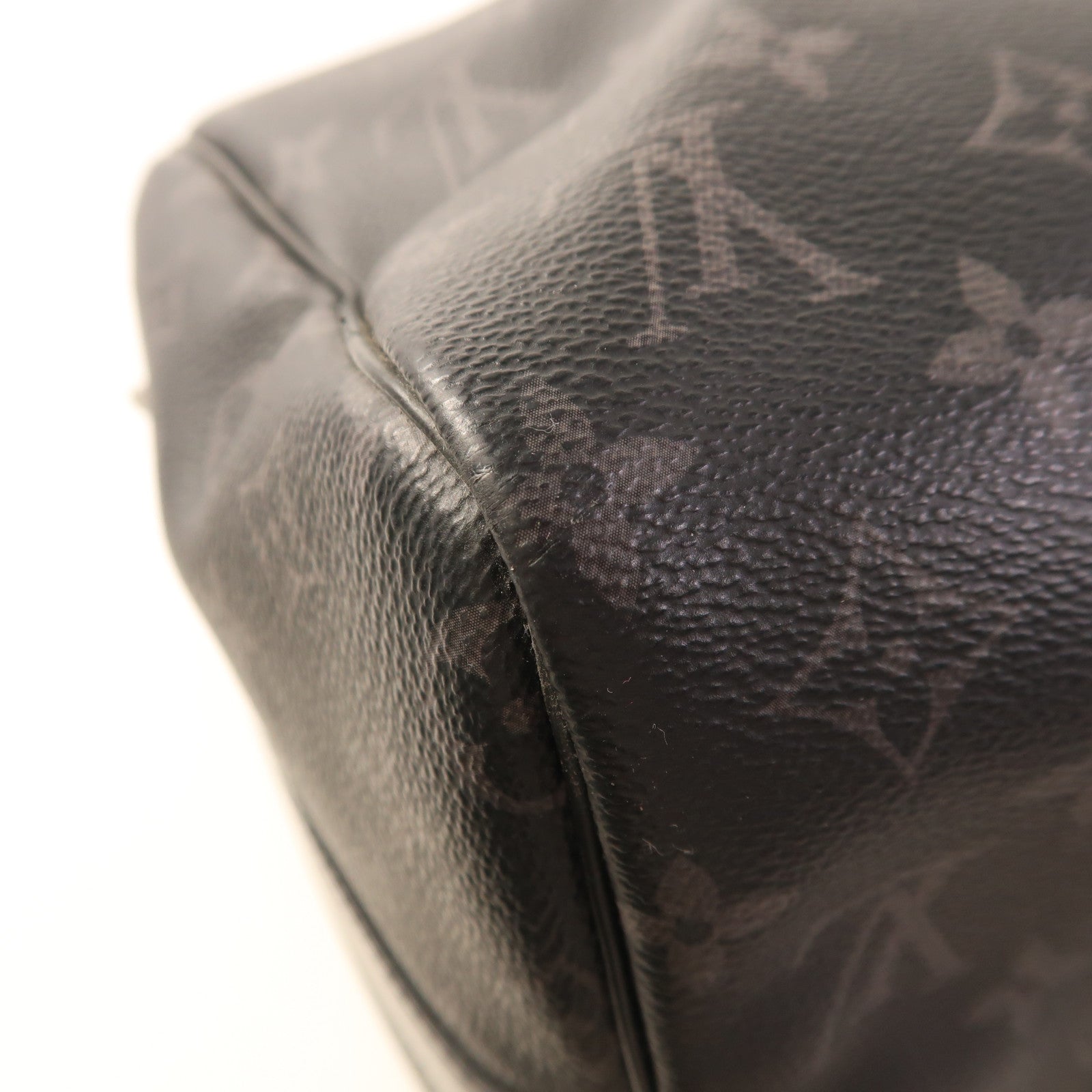 LOUIS VUITTON Monogram Eclipse Keepall 45 Bandouliere銀扣手挽肩背兩用袋