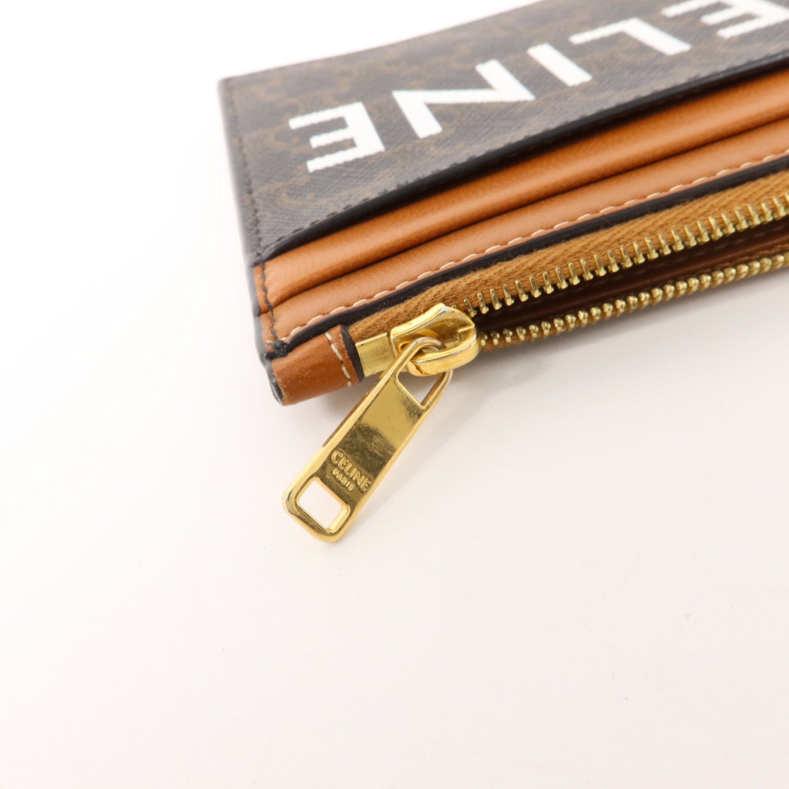 CELINE 塗層帆布Zipped Card Holder卡片套