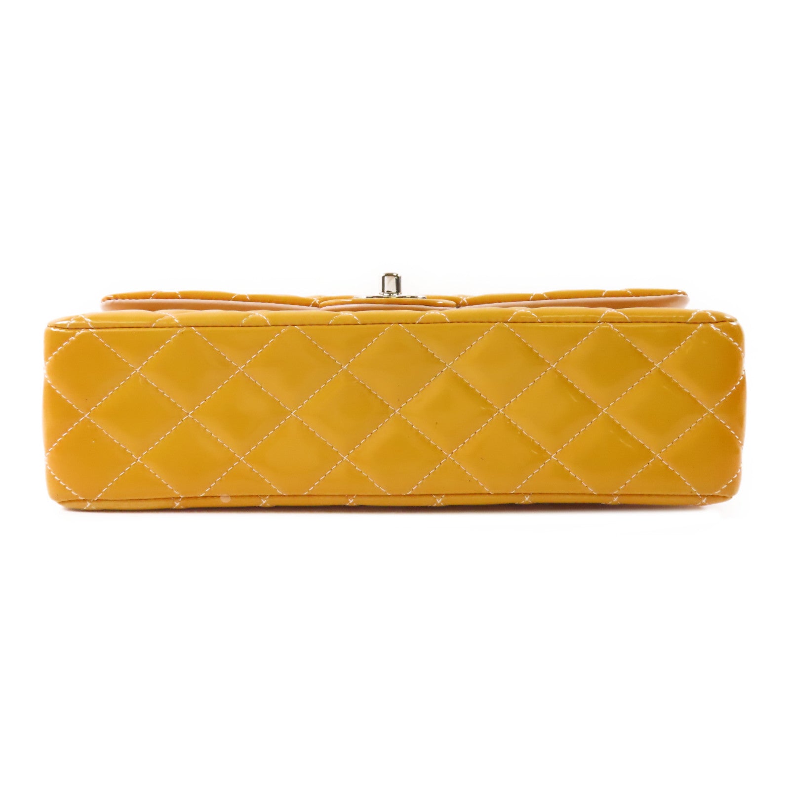 CHANEL 漆皮皮革Classic 25銀扣鏈帶肩背袋