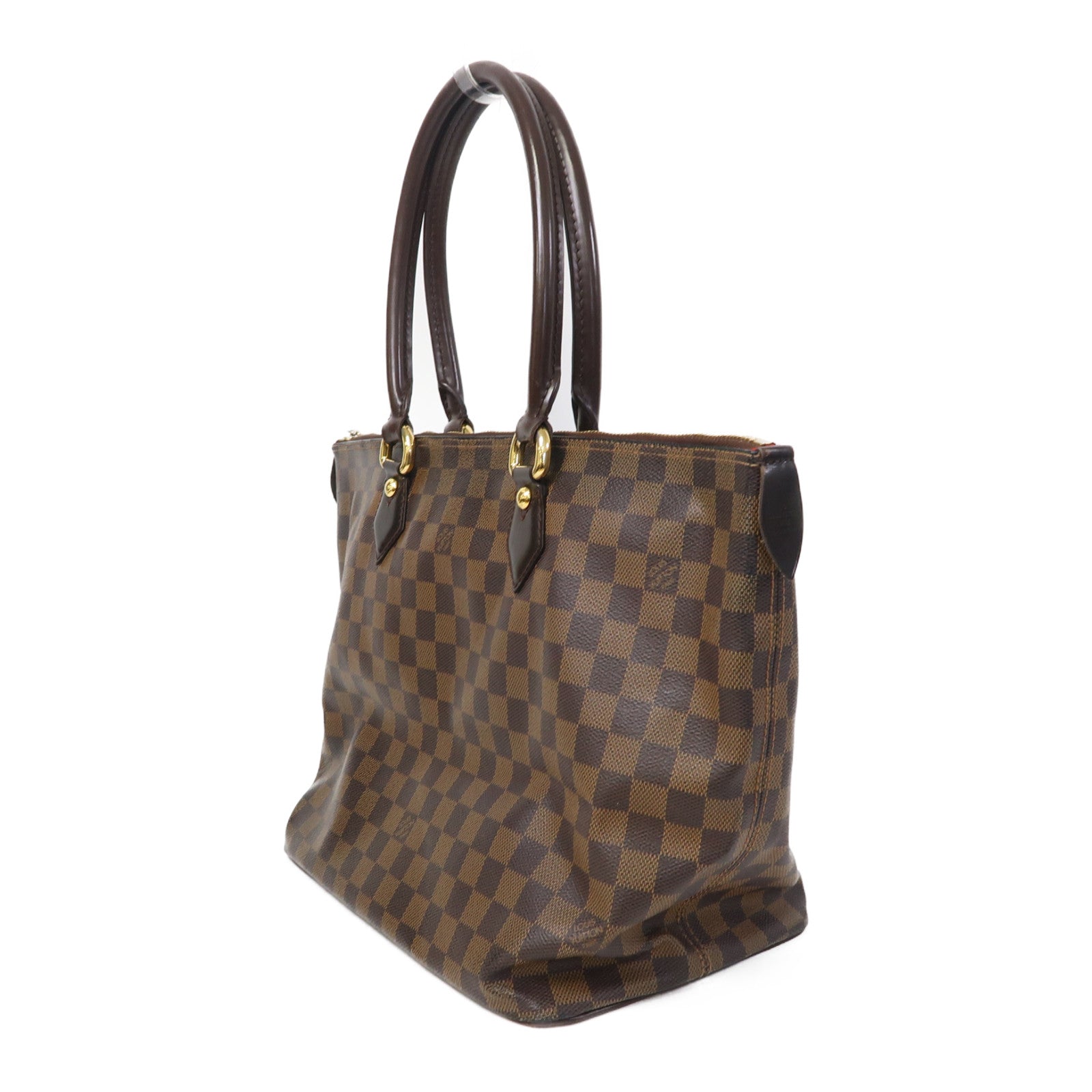 LOUIS VUITTON 【激減優惠】Damier Saleya MM金扣肩背袋啡色
