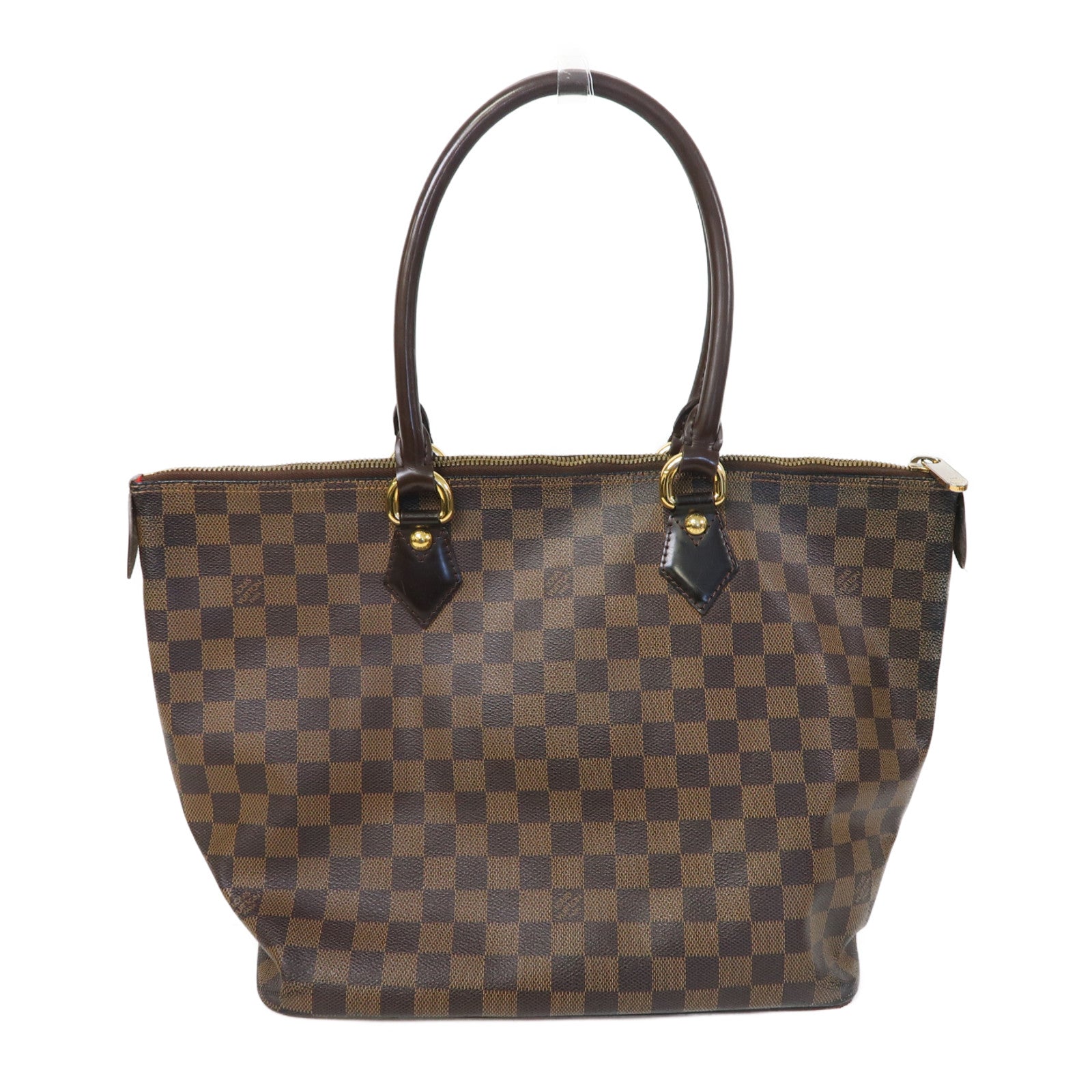 LOUIS VUITTON 【激減優惠】Damier Saleya MM金扣肩背袋啡色