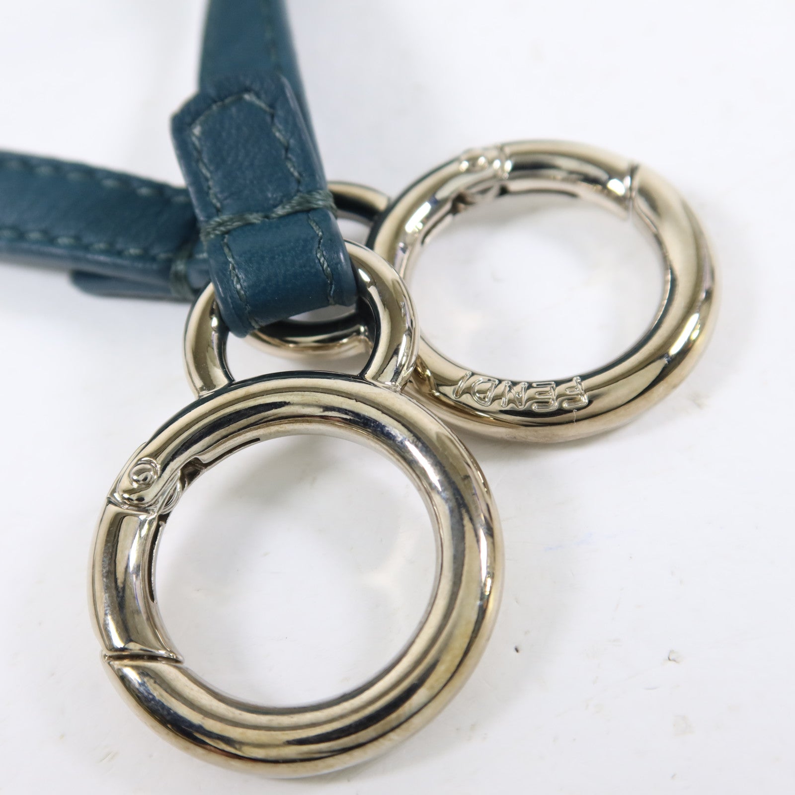 FENDI 羊皮皮革Peekaboo Wave銀扣手挽肩背兩用袋