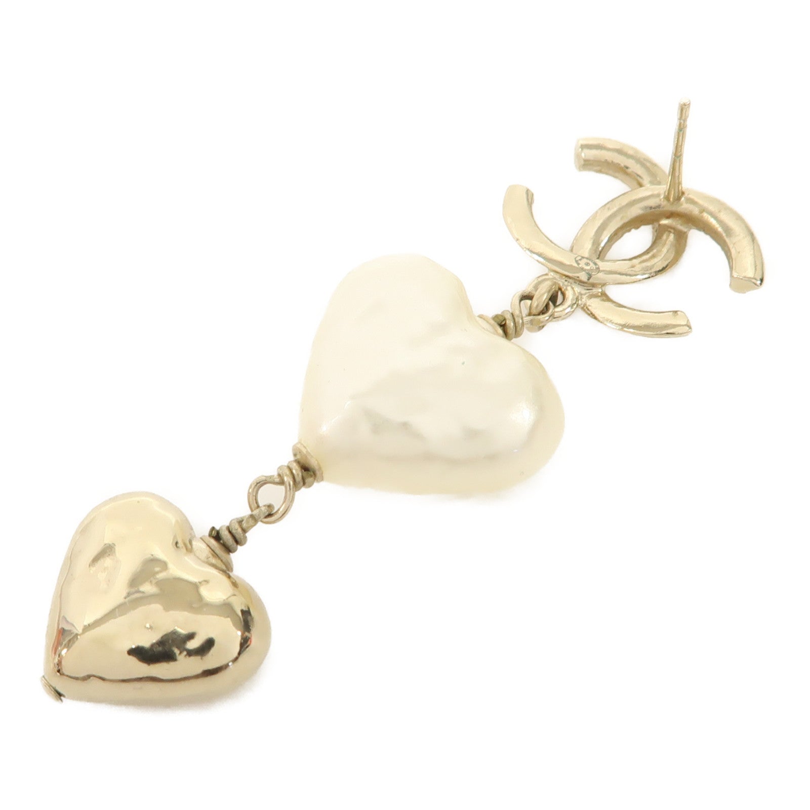 CHANEL 金屬/PVC Earrings耳環金色