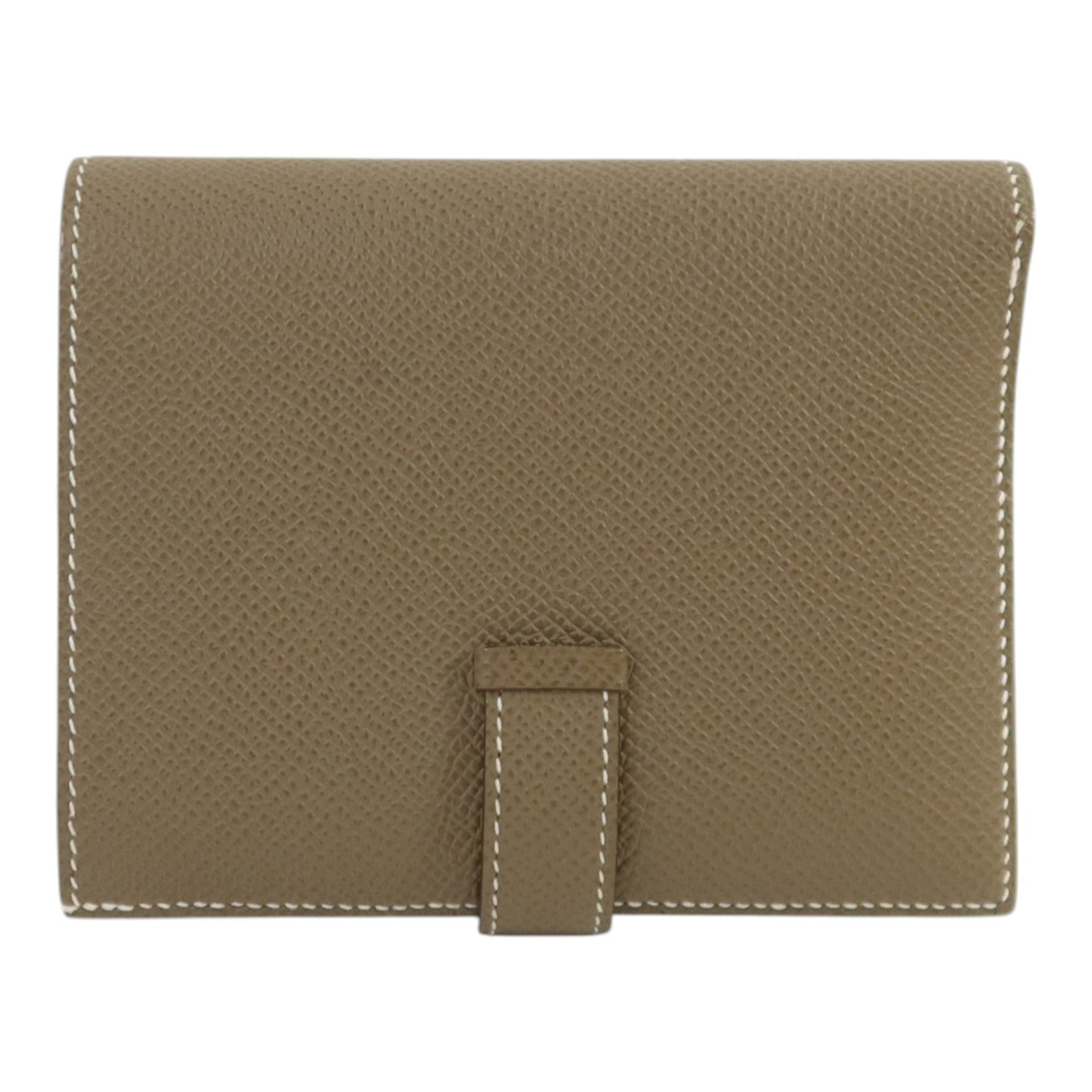 HERMES Epsom皮革Bearn Compact Wallet金扣錢包Etoupe