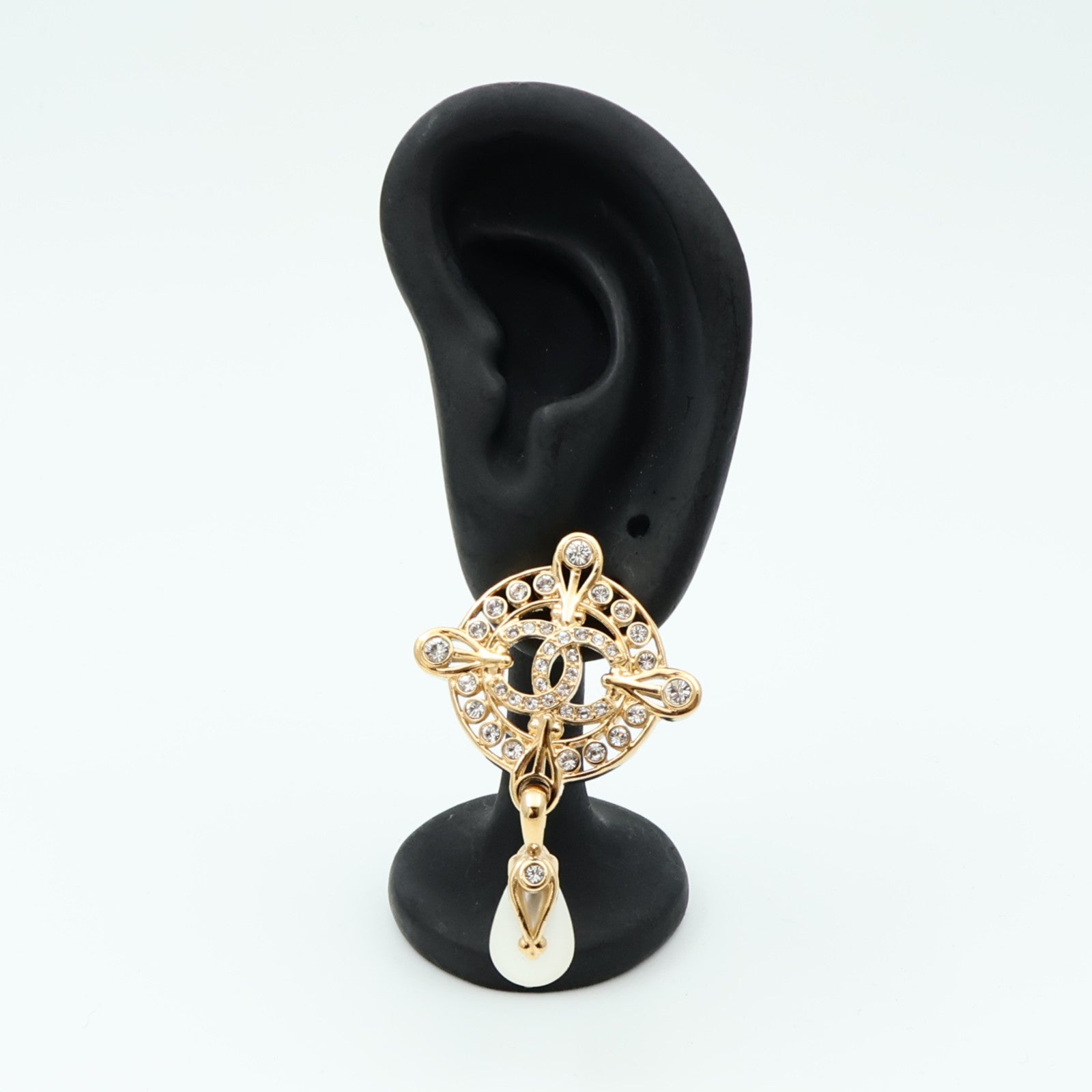 CHANEL 金屬Faux Pearl Drop Earrings耳環