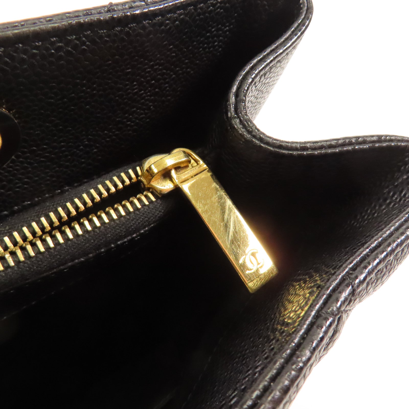 CHANEL 牛皮皮革GST Grand Shopping Tote Bag金扣鏈帶肩背袋