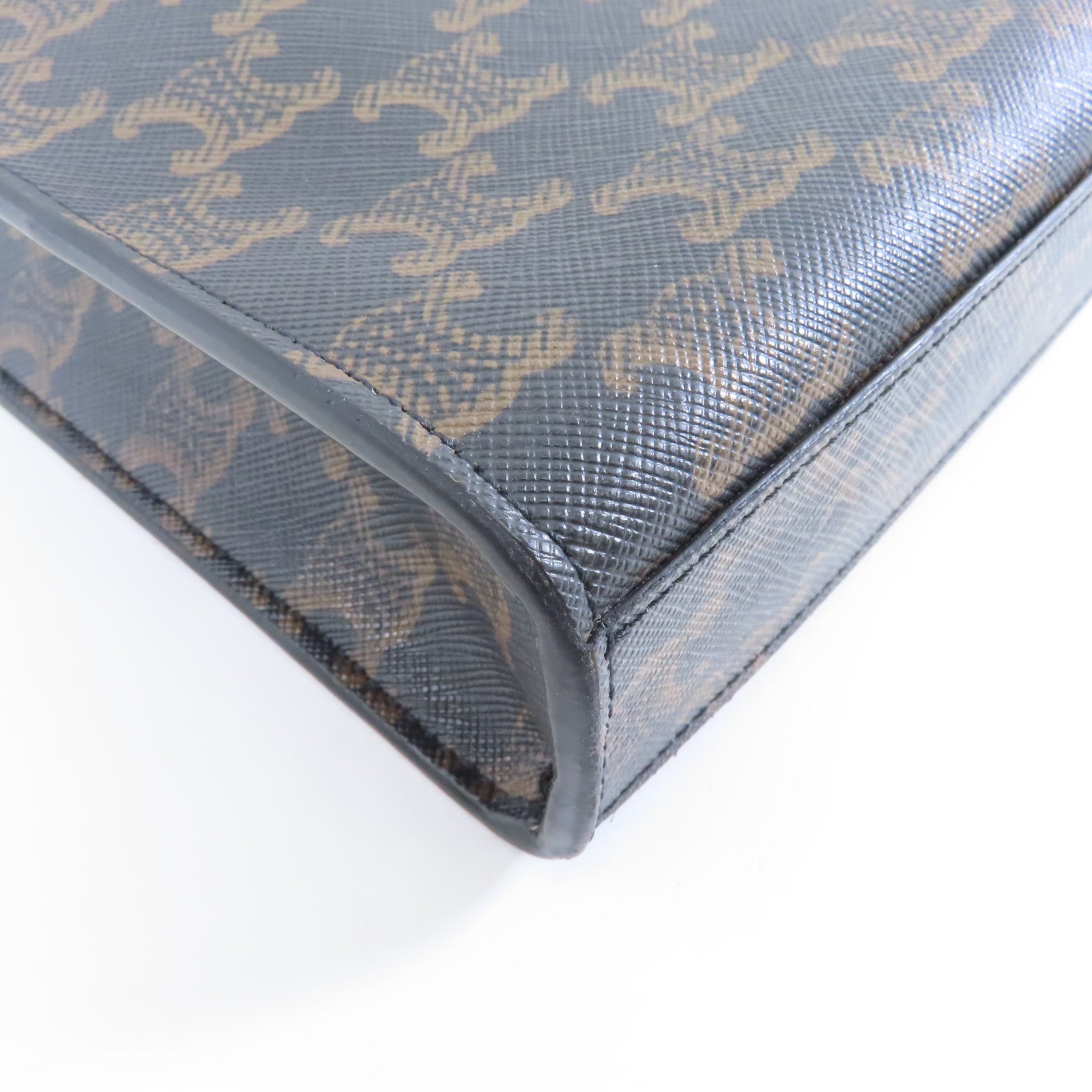 CELINE Triomphe帆布Mini Vertical Cabas金扣手挽肩背兩用袋啡色