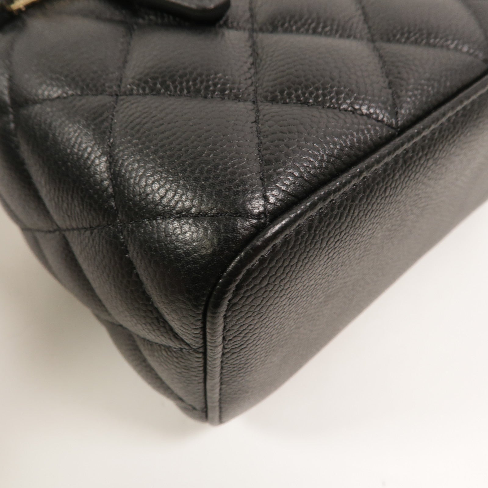 CHANEL 牛皮皮革Vanity Case鏈帶肩背袋