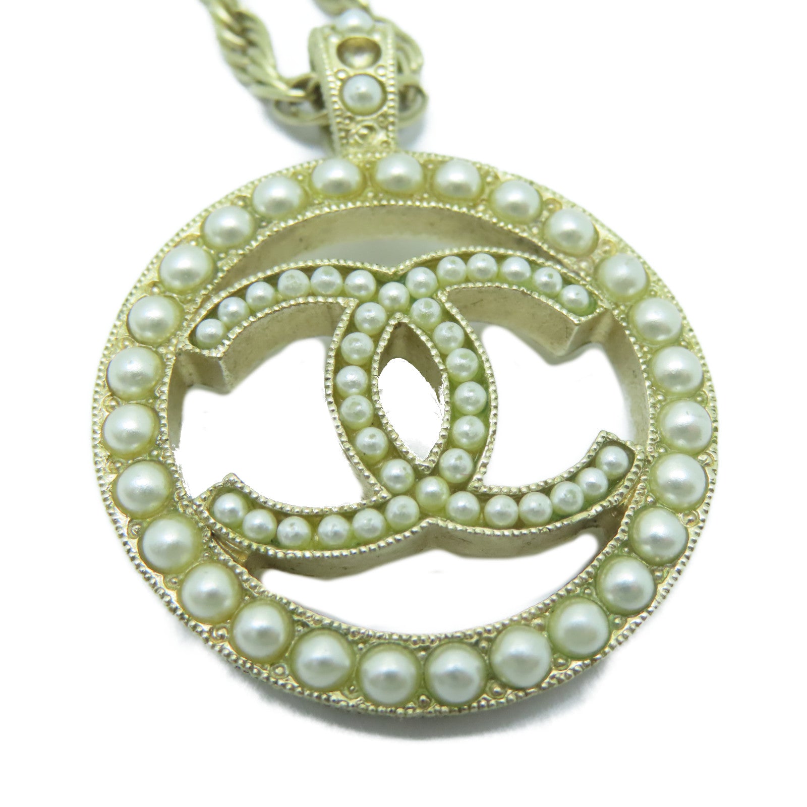CHANEL 【激減優惠】金屬Necklace項鍊金色#60cm