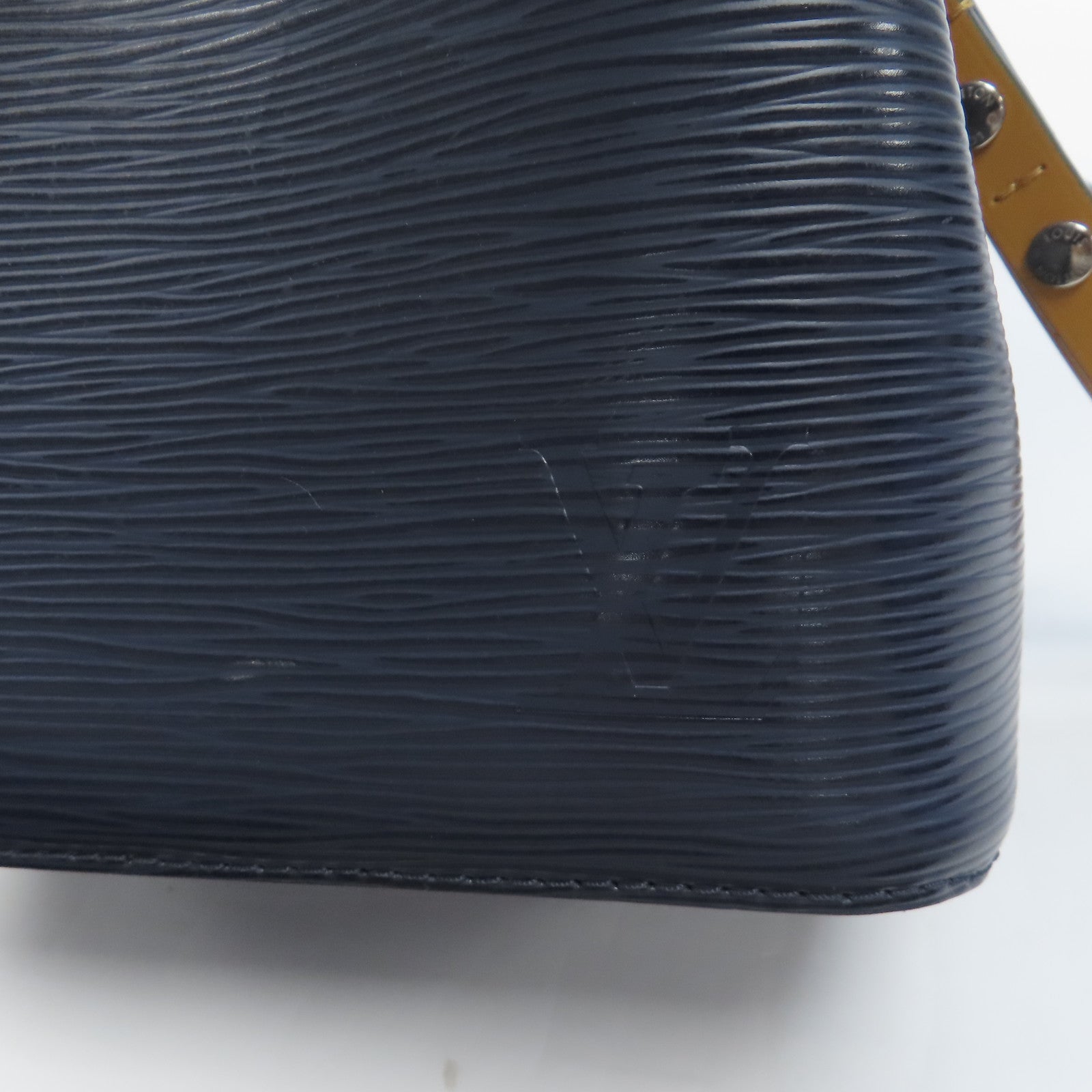 LOUIS VUITTON Epi NeoNoe BB銀扣手挽肩背兩用袋深藍色
