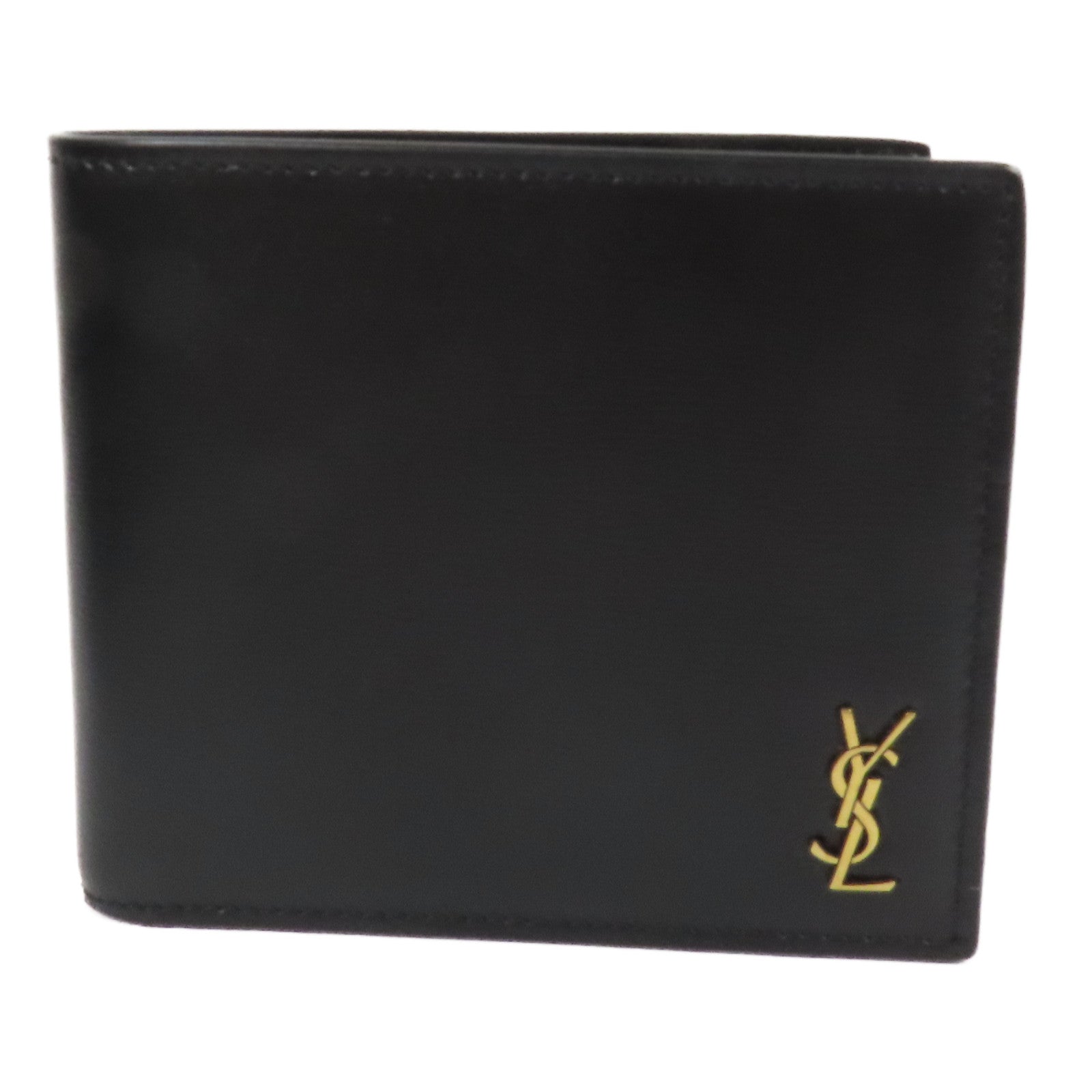 SAINT LAURENT 皮革Bi-fold Wallet金扣錢包