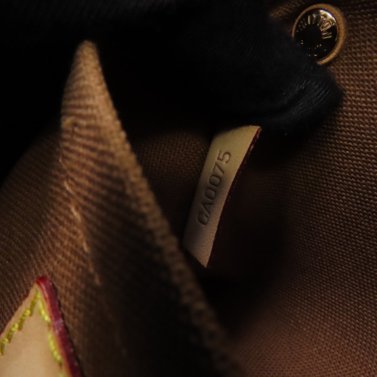 LOUIS VUITTON Monogram Ribera MM金扣手挽袋啡色