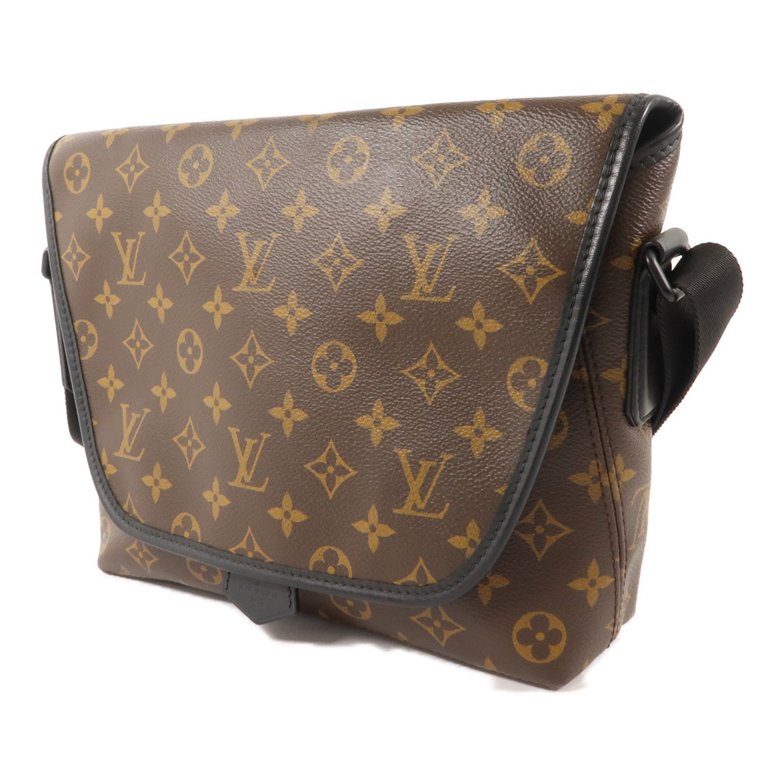 LOUIS VUITTON Monogram Macassar Magnetic Messenger Bag肩背袋棕色