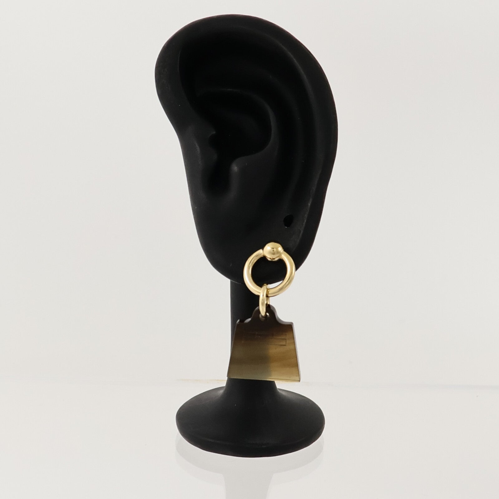 HERMES 金屬/水牛角Amulette Maroquinier Earrings耳環