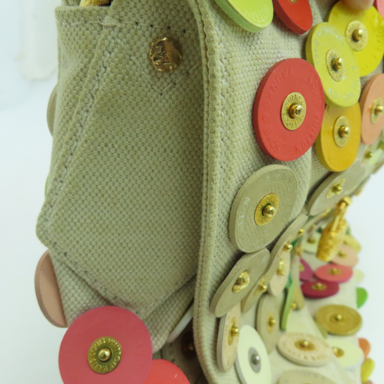 LOUIS VUITTON 帆布Polka Dot Fleurs肩背袋彩色