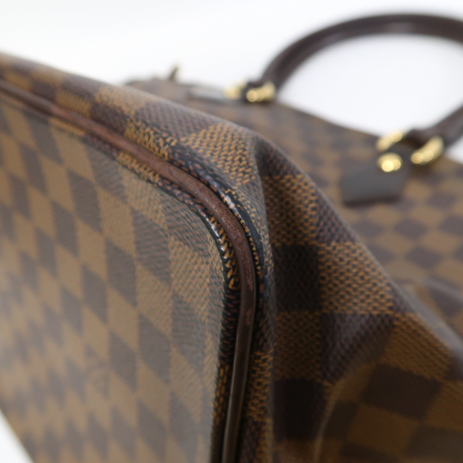 LOUIS VUITTON 【激減優惠】Damier Saleya MM金扣肩背袋啡色