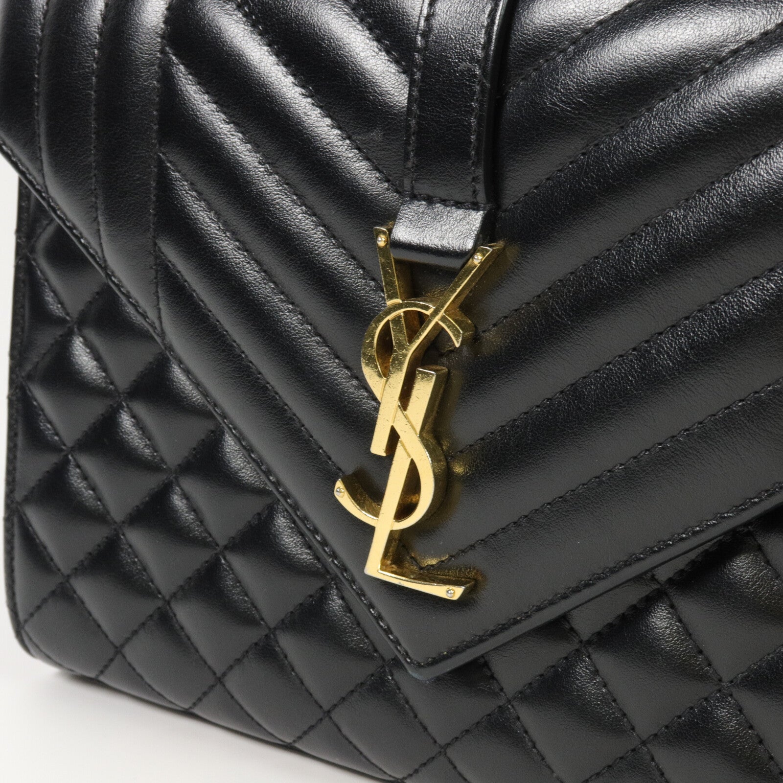 SAINT LAURENT 牛皮皮革Envelope Medium鏈帶肩背袋