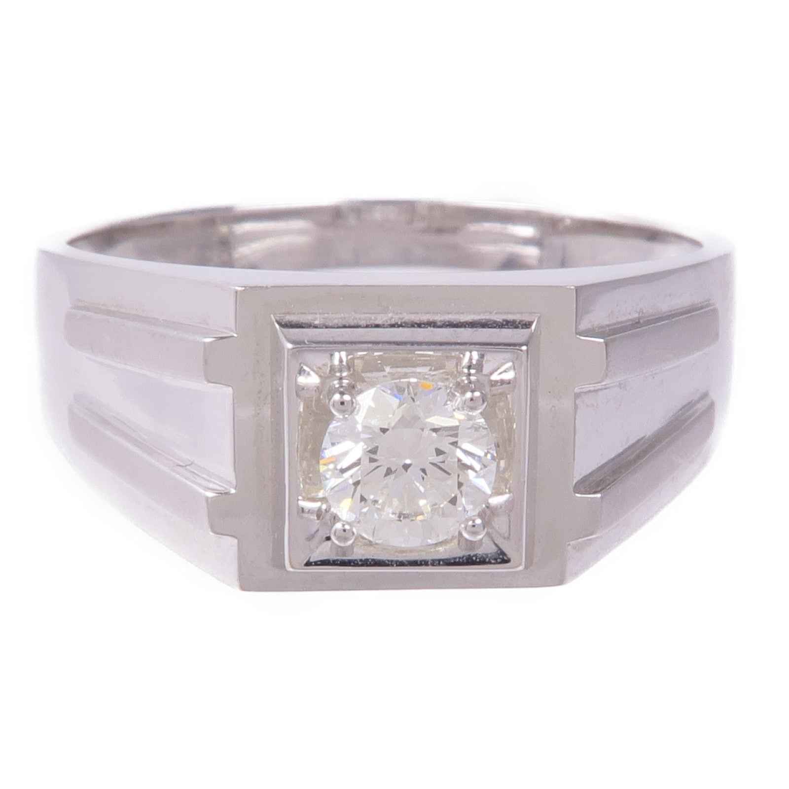 JEWELRY Diamond Ring 18K White Gold US#12.75