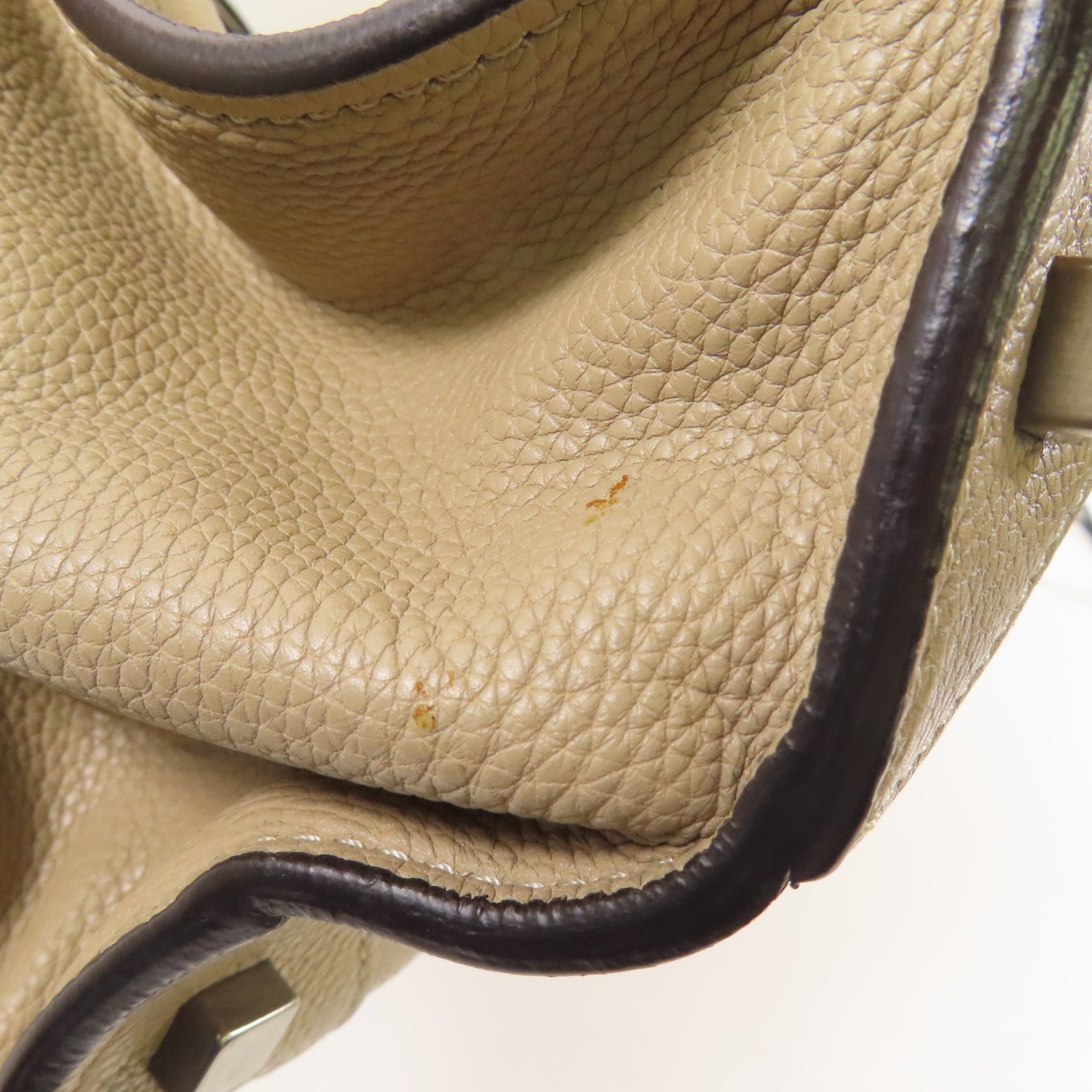 CELINE 牛皮皮革Luggage手挽袋淺褐色