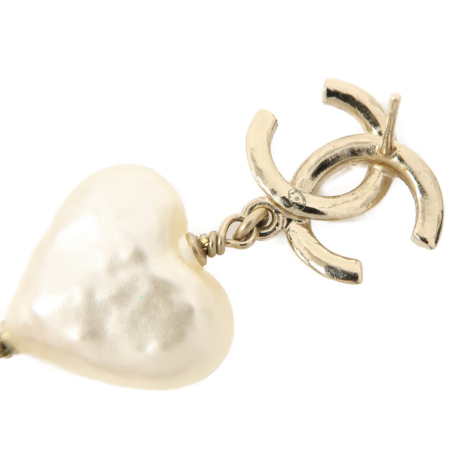 CHANEL 金屬/PVC Earrings耳環金色