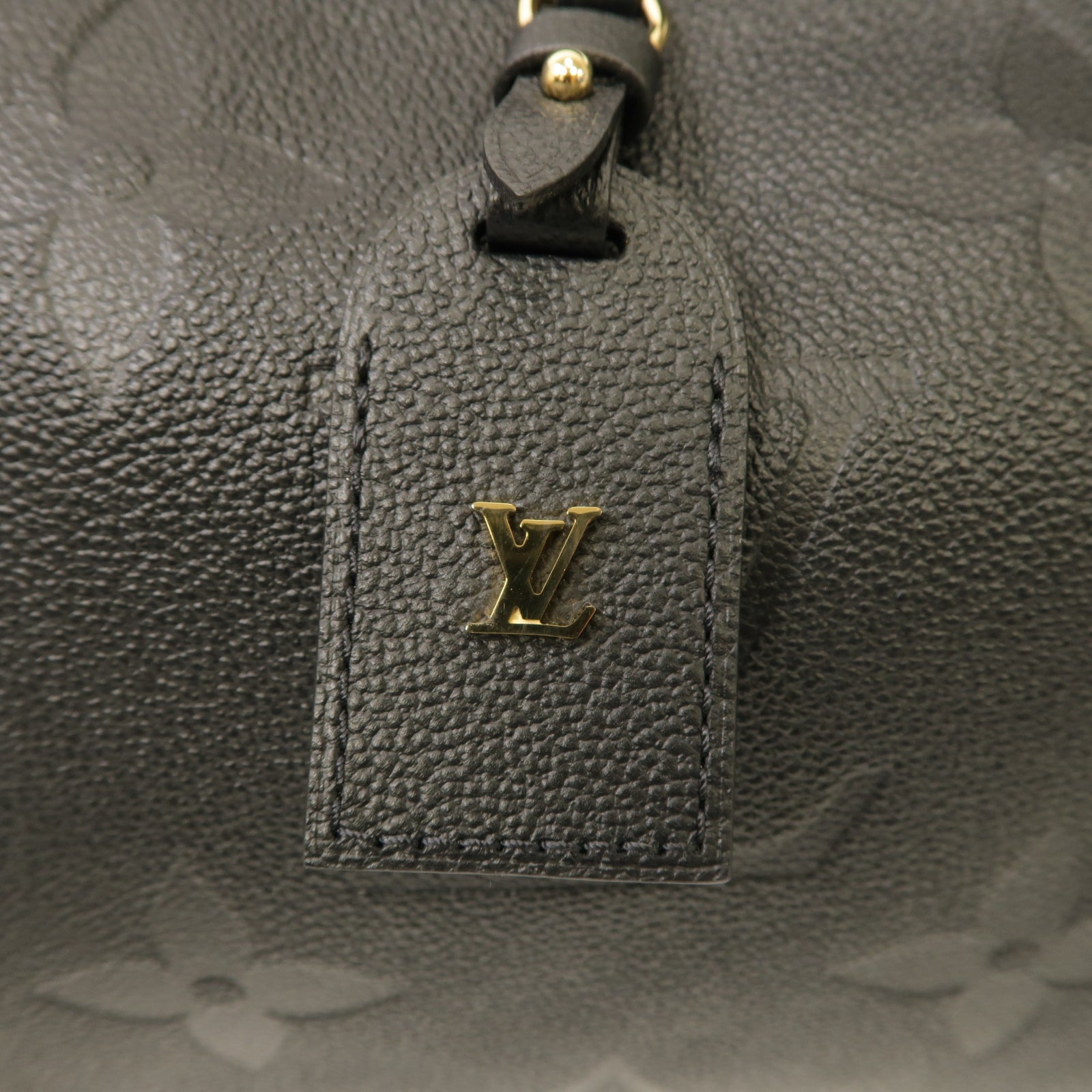 LOUIS VUITTON Monogram Empreinte CarryAll PM金扣肩背袋黑色