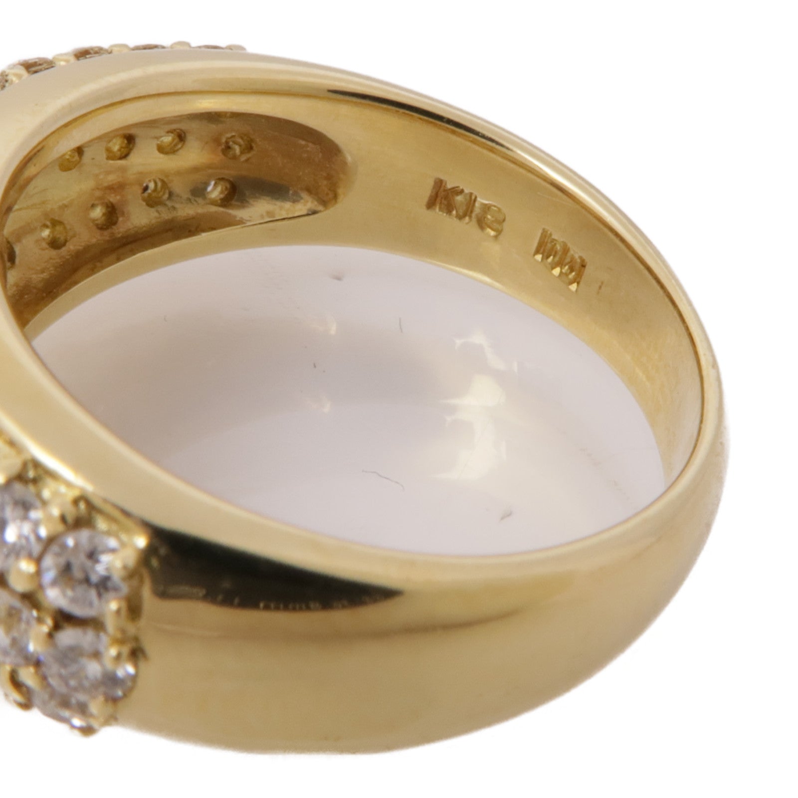 JEWELRY 【激減優惠】18K黃金Pearl Diamond Ring珍珠/鑽石戒指US#6.25