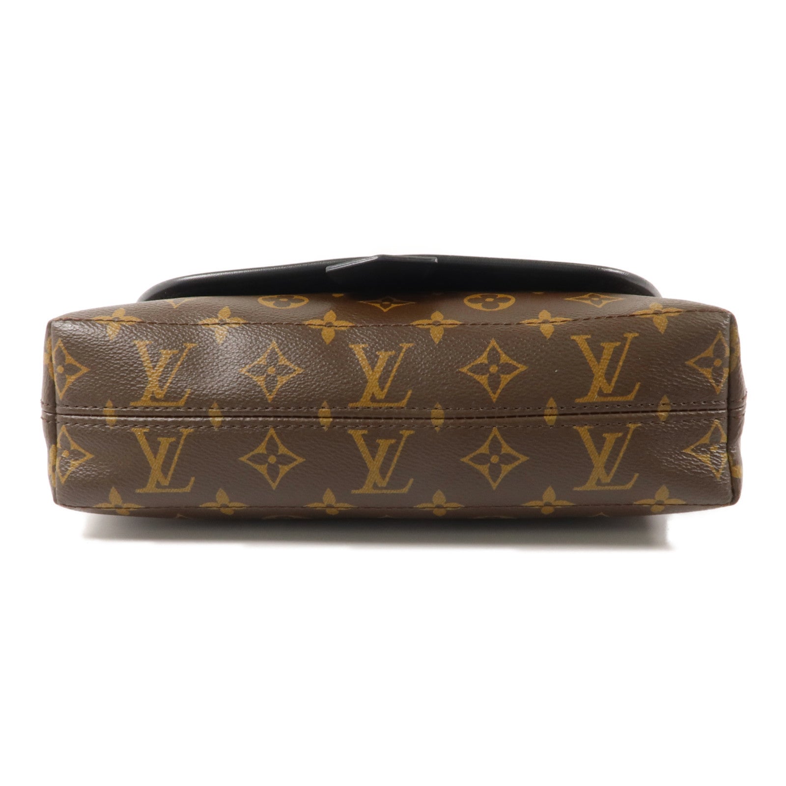 LOUIS VUITTON Monogram Macassar Magnetic Messenger Bag肩背袋棕色