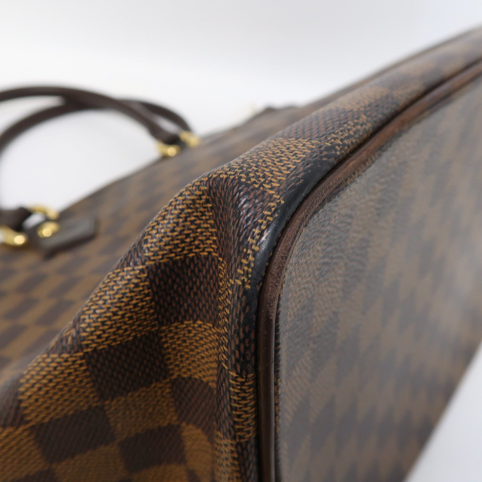 LOUIS VUITTON 【激減優惠】Damier Saleya MM金扣肩背袋啡色