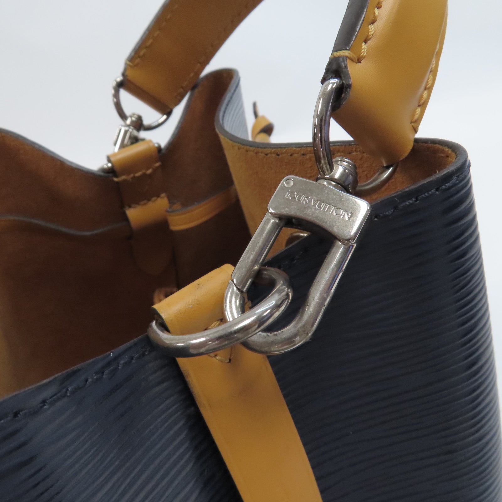 LOUIS VUITTON Epi NeoNoe BB銀扣手挽肩背兩用袋深藍色