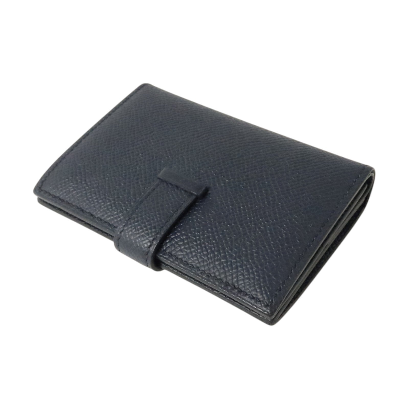 HERMES EpsomBearn Mini Wallet銀扣零錢包Bleu Nuit