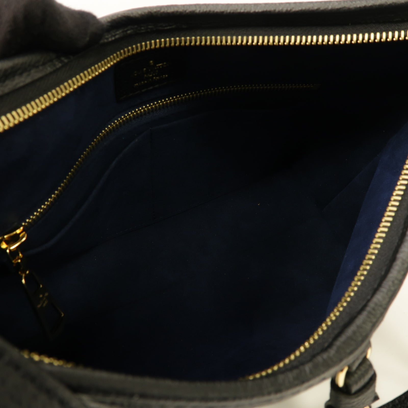 LOUIS VUITTON Monogram Empreinte CarryAll PM金扣肩背袋黑色