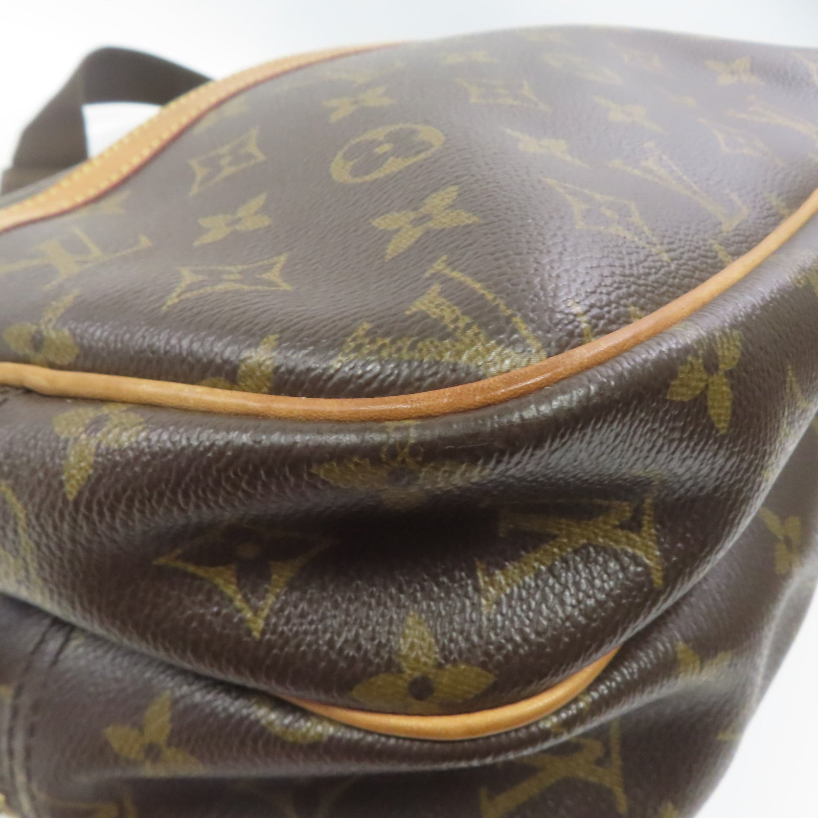 LOUIS VUITTON Monogram Reporter PM金扣肩背袋啡色·