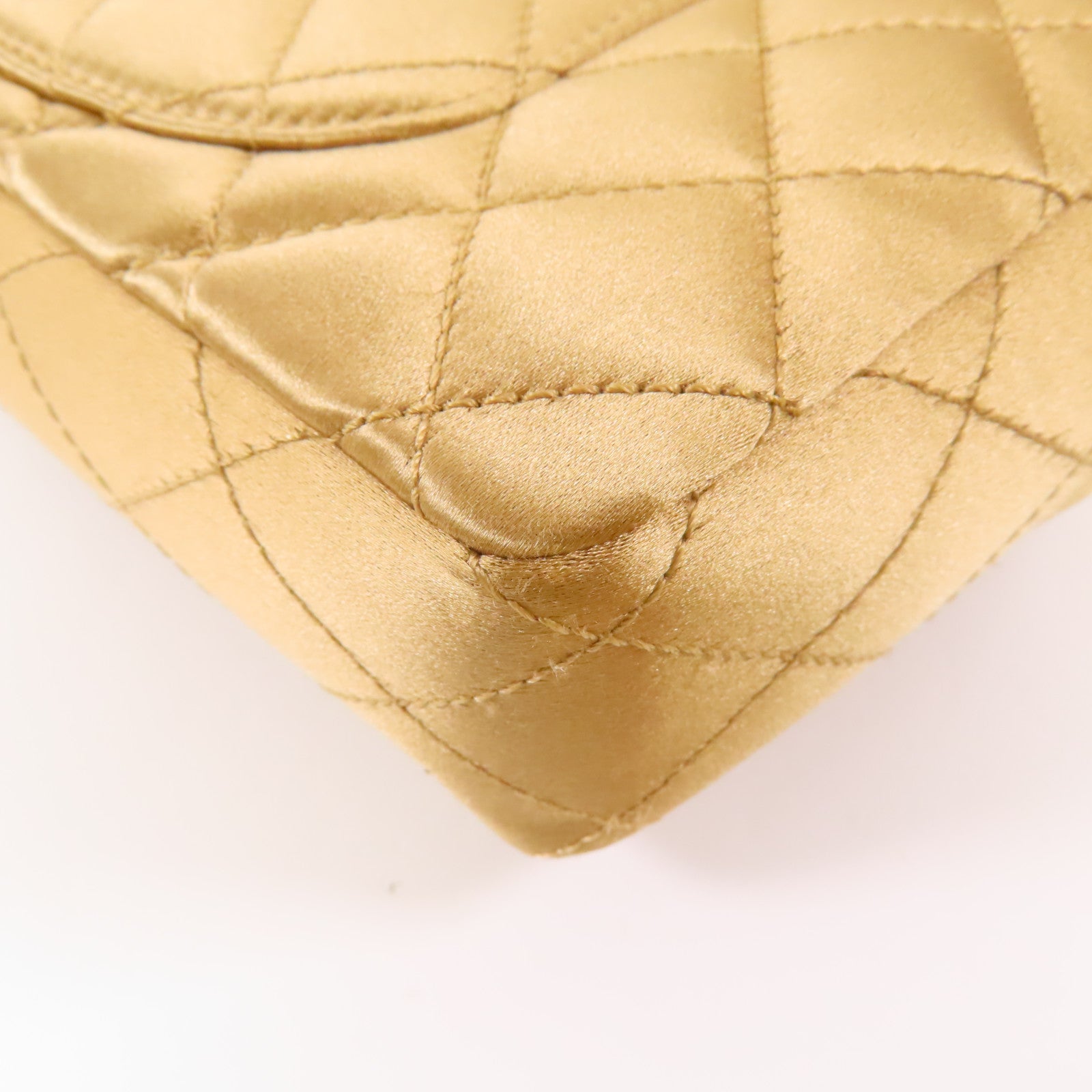 CHANEL 絲質Chain Shoulder Bag金扣鏈帶肩背袋