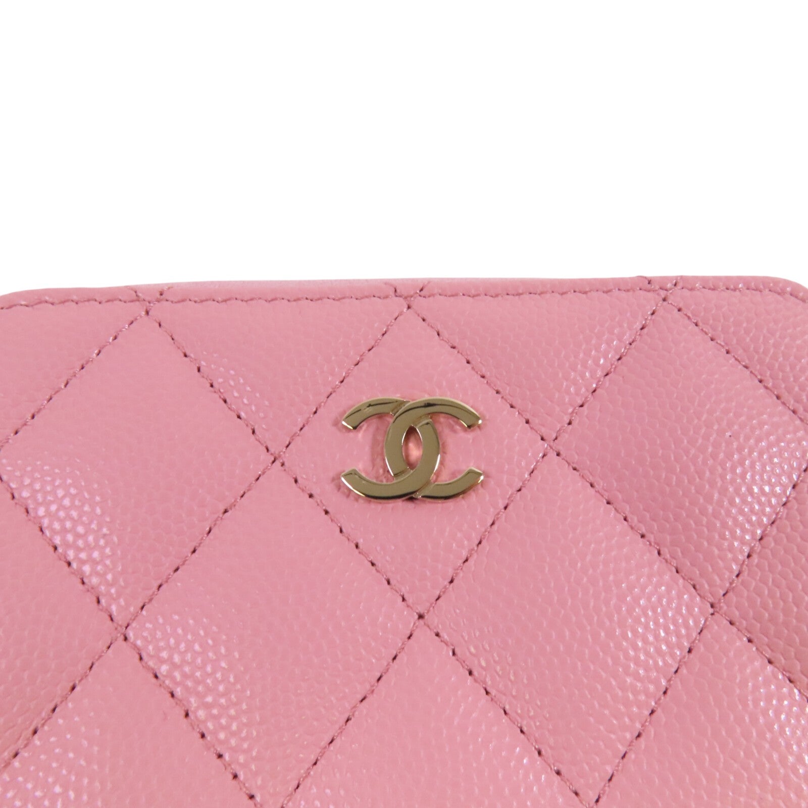 CHANEL 牛皮皮革Coins Card Case金扣零錢卡套