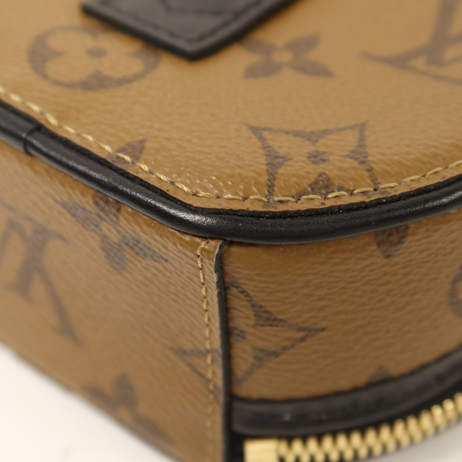 LOUIS VUITTON Monogram Reverse Mini Boite Chapeau金扣手挽肩背兩用袋