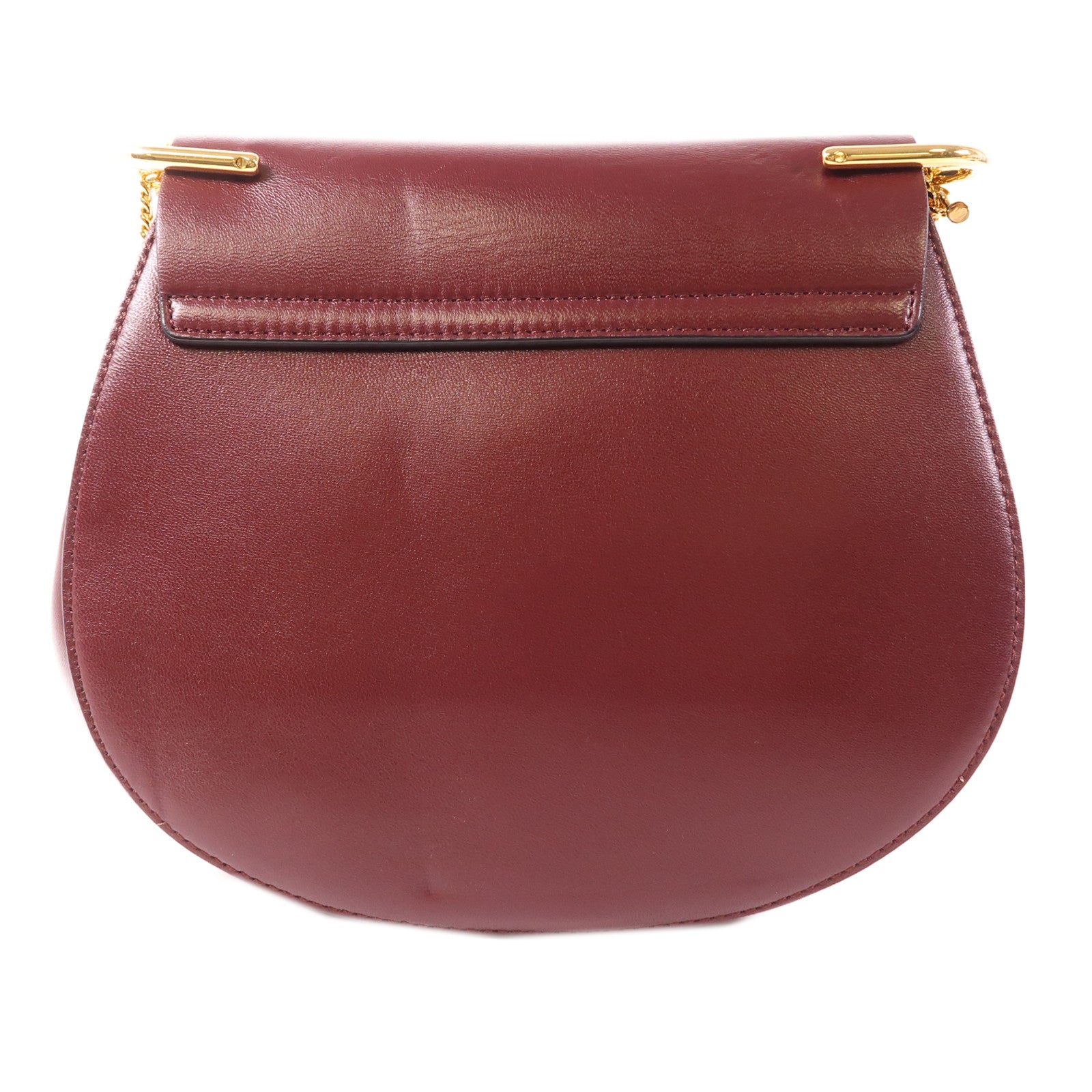 Chloe 牛皮皮革/麂皮皮革Drew金扣鏈帶肩背袋