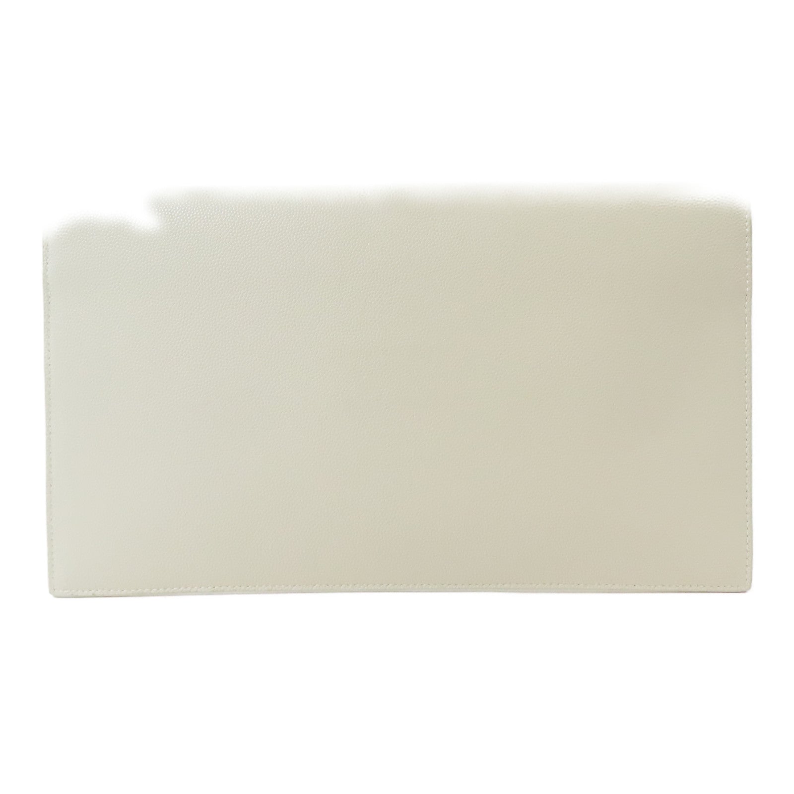 YVES SAINT LAURENT 牛皮皮革Clutch Bag金扣手拿包米色