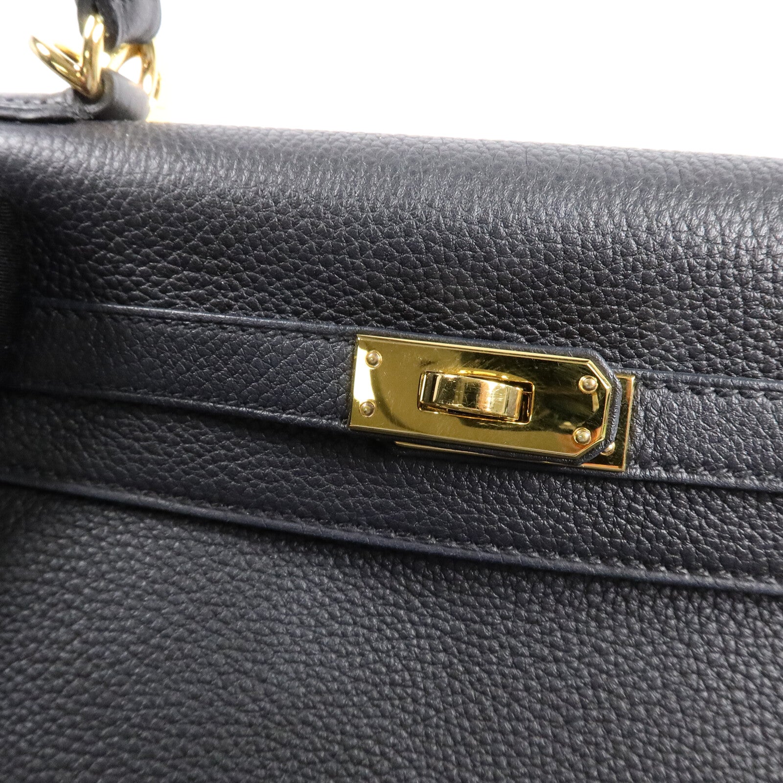 HERMES Togo皮革Kelly 25手挽肩背兩用袋Noir