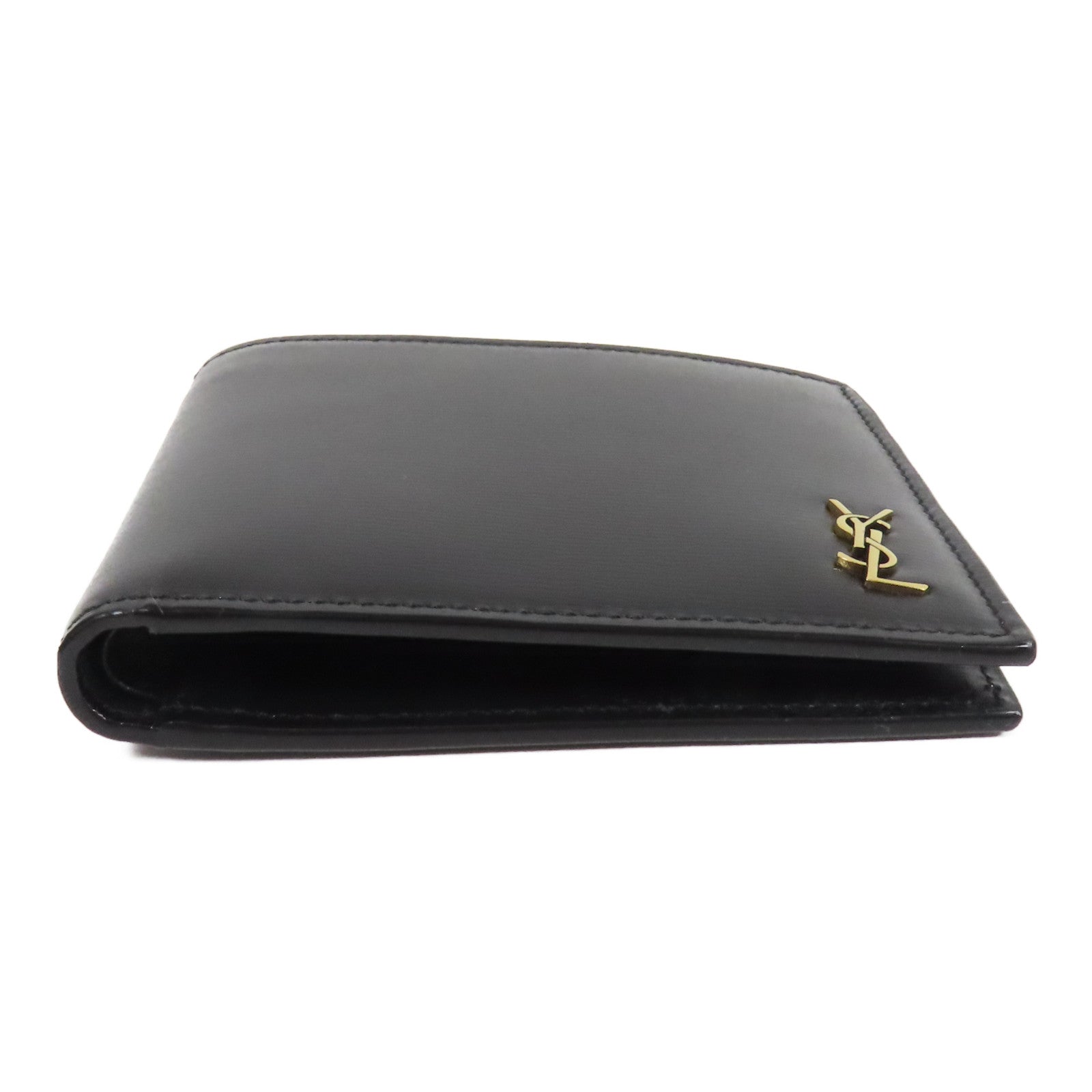 SAINT LAURENT 皮革Bi-fold Wallet金扣錢包