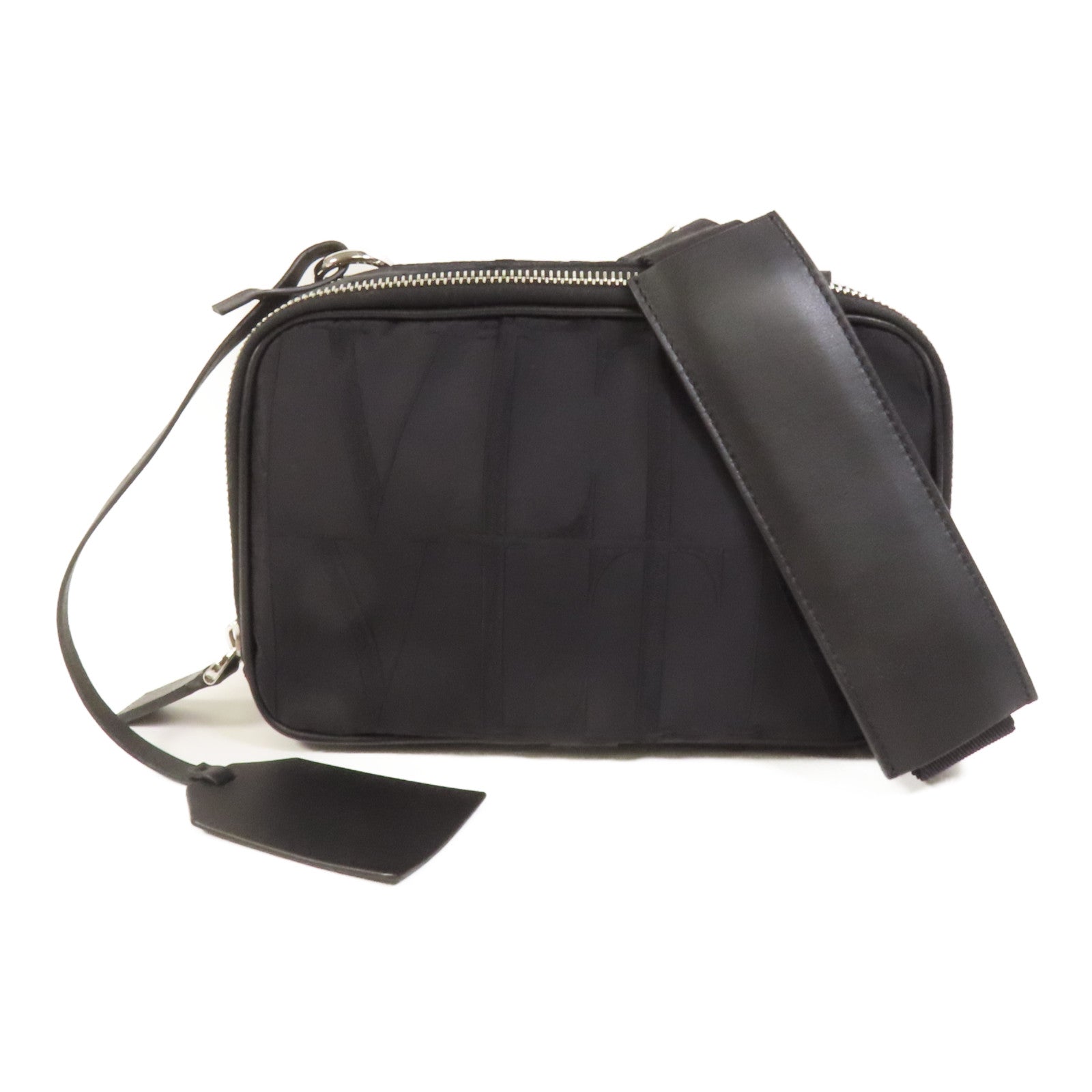 Valentino 尼龍Camera Bag銀扣肩背袋