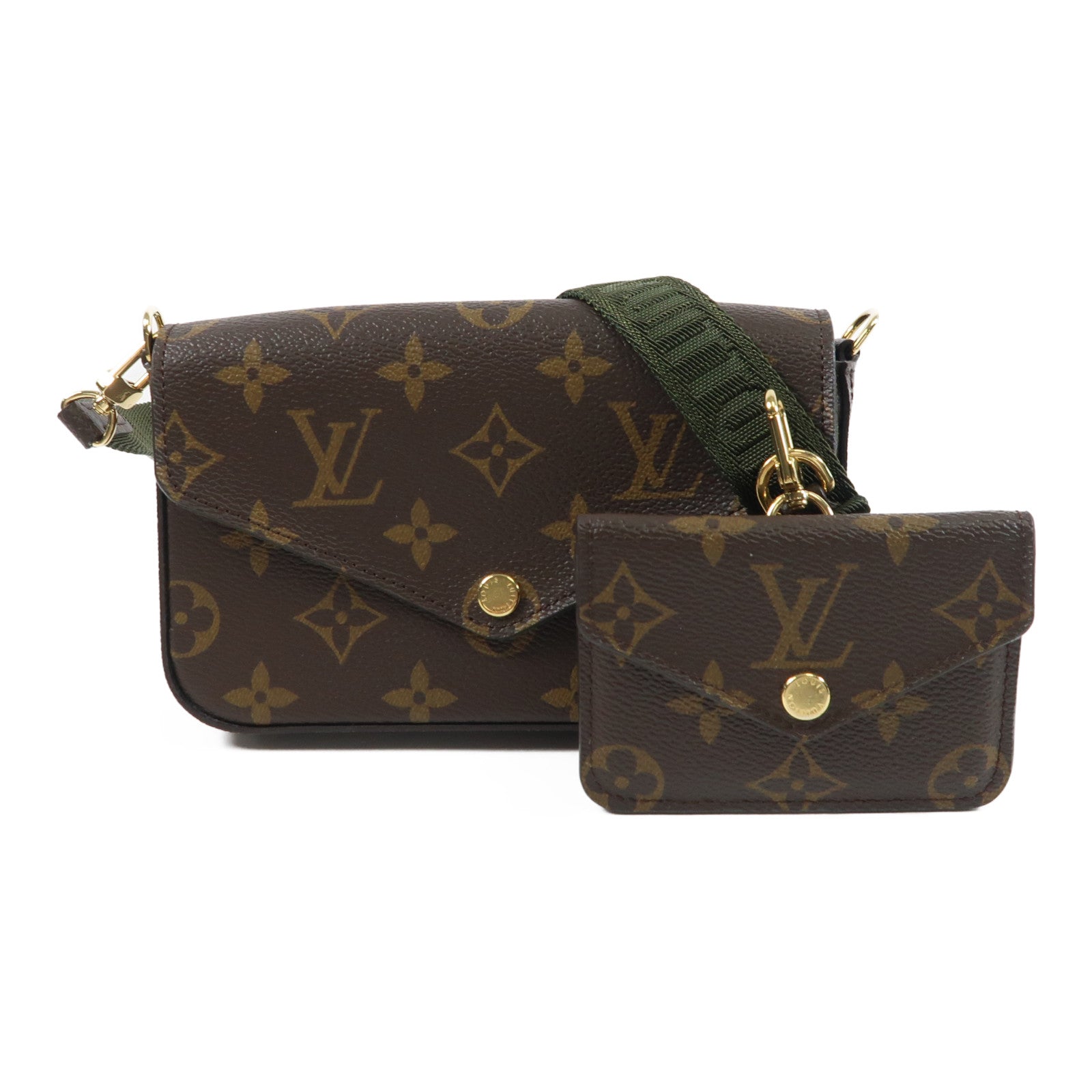 LOUIS VUITTON Monogram Felicie Strap金扣肩背袋