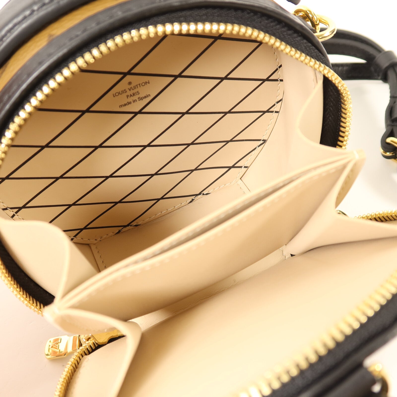 LOUIS VUITTON Monogram Reverse Mini Boite Chapeau金扣手挽肩背兩用袋