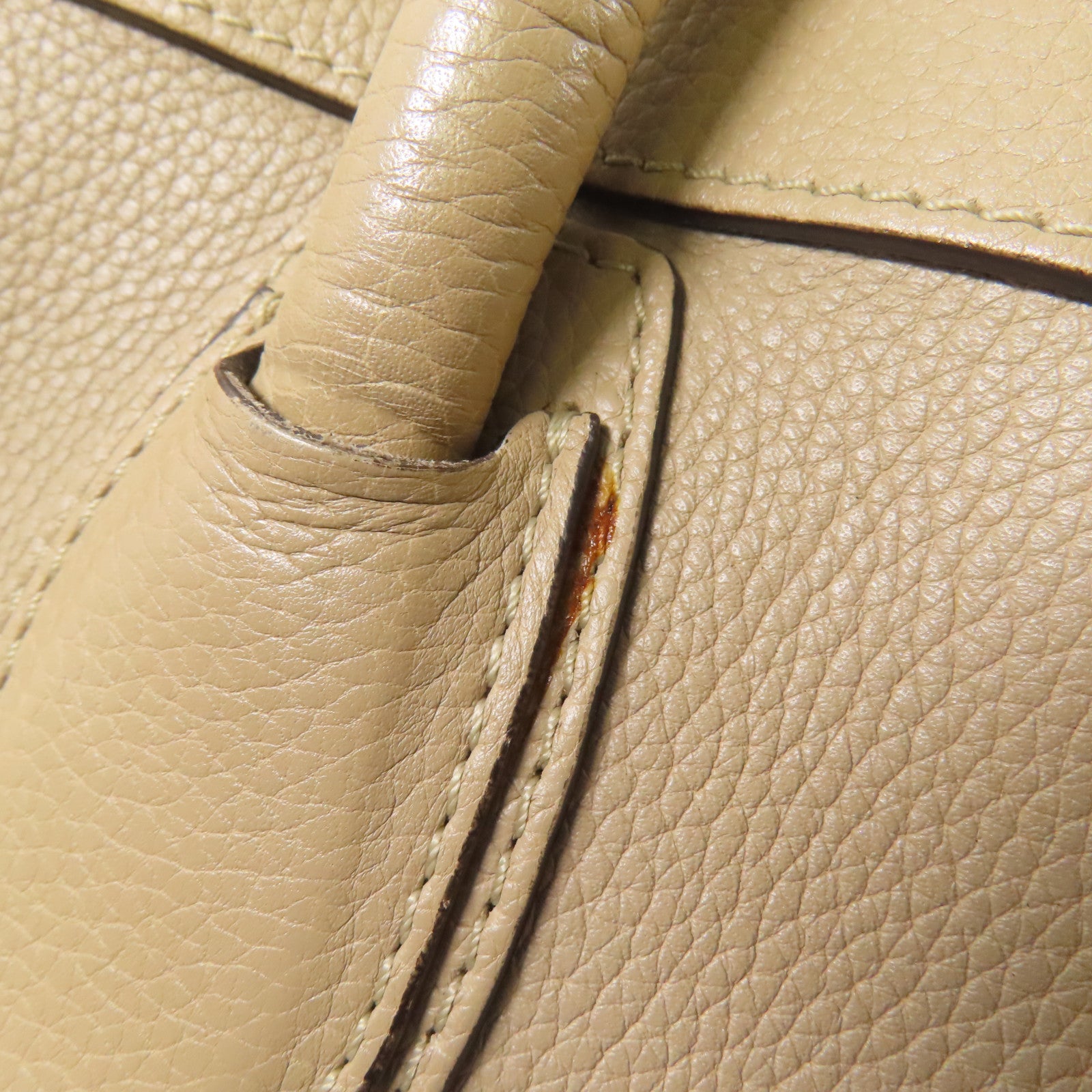 CELINE 牛皮皮革Luggage手挽袋淺褐色
